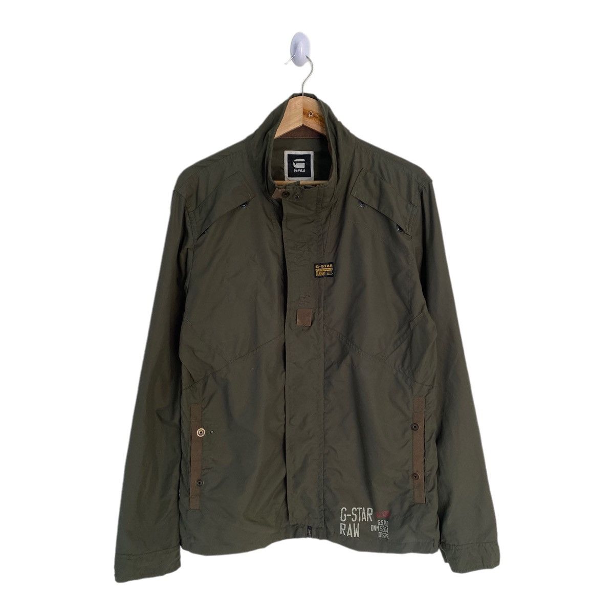 General Research OG🔥G STAR RAW OLIVE GREEN NYLON ZIPPER JACKET RARE Size US S / EU 44-46 / 1 - 4 Thumbnail
