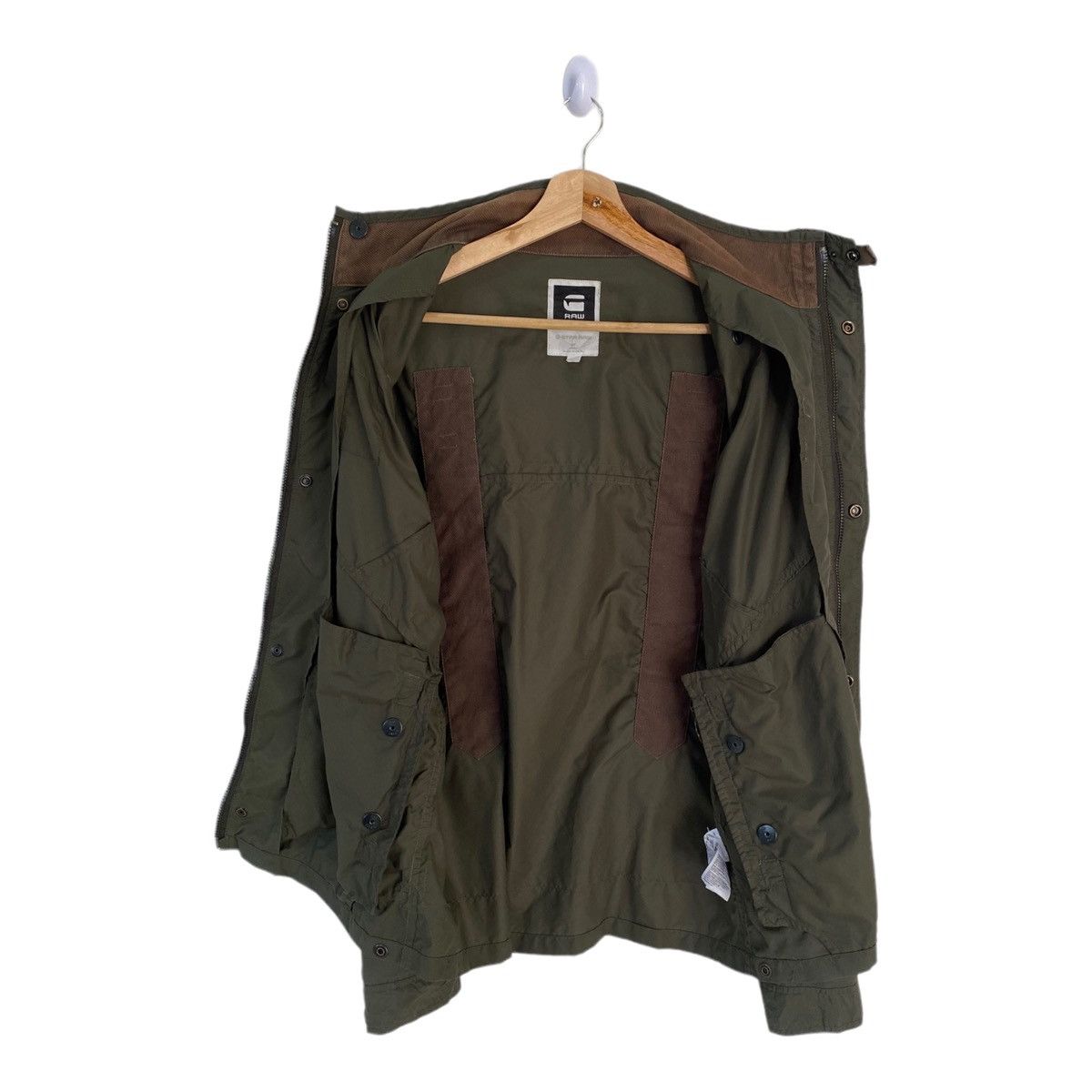 General Research OG🔥G STAR RAW OLIVE GREEN NYLON ZIPPER JACKET RARE Size US S / EU 44-46 / 1 - 7 Thumbnail