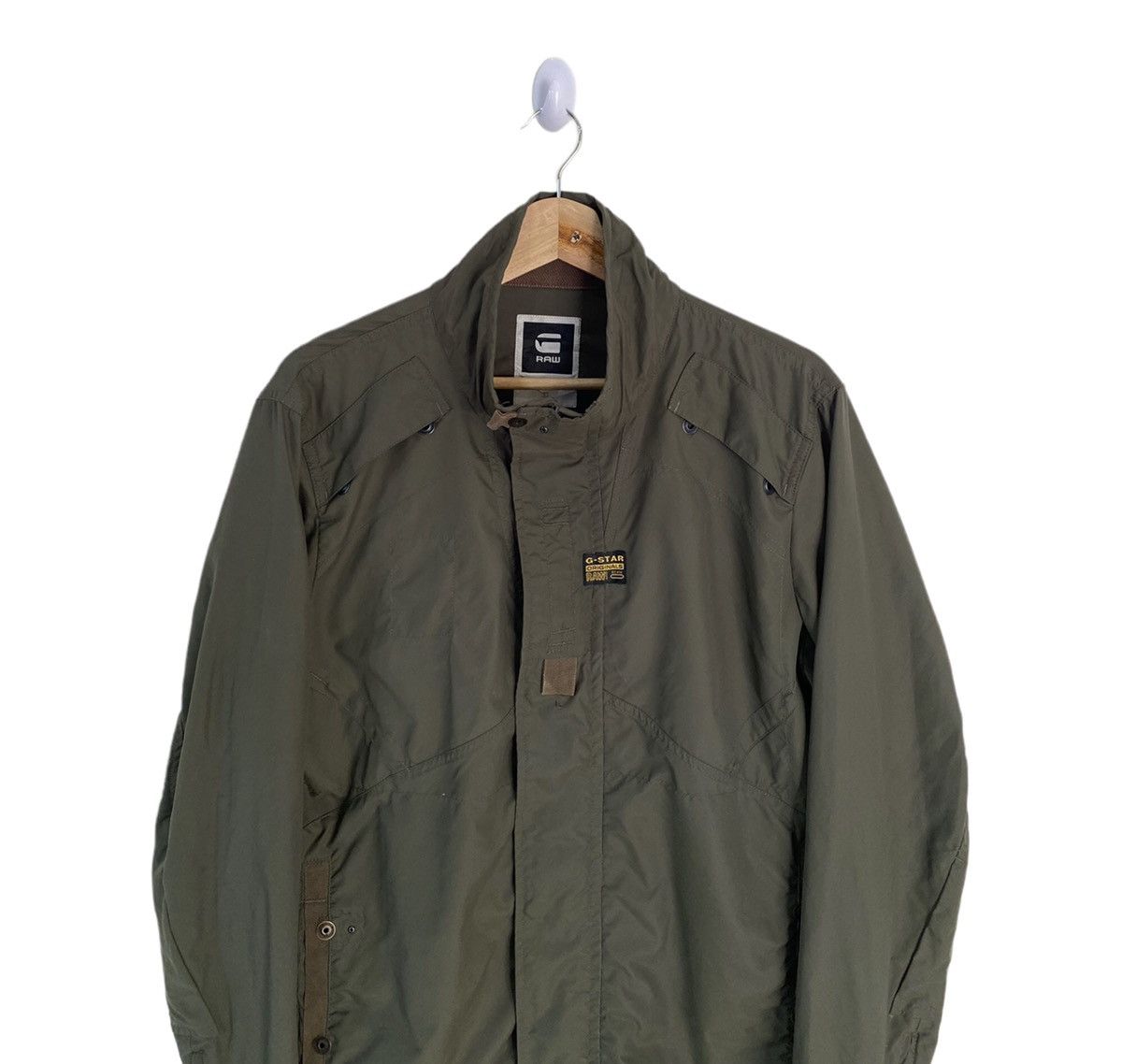 General Research OG🔥G STAR RAW OLIVE GREEN NYLON ZIPPER JACKET RARE Size US S / EU 44-46 / 1 - 3 Thumbnail