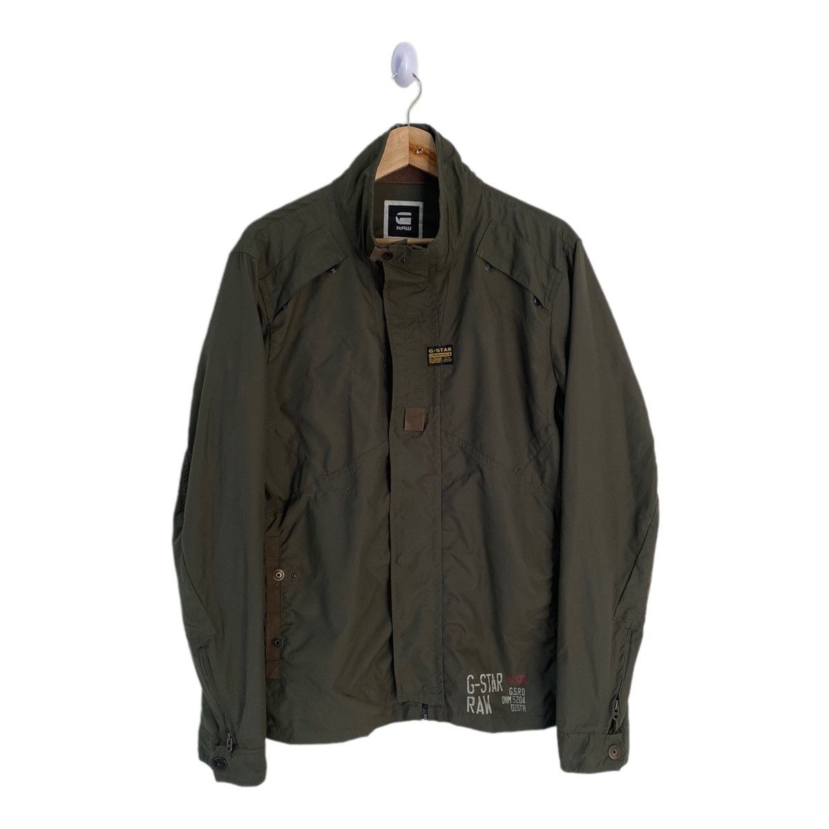 General Research OG🔥G STAR RAW OLIVE GREEN NYLON ZIPPER JACKET RARE Size US S / EU 44-46 / 1 - 2 Thumbnail