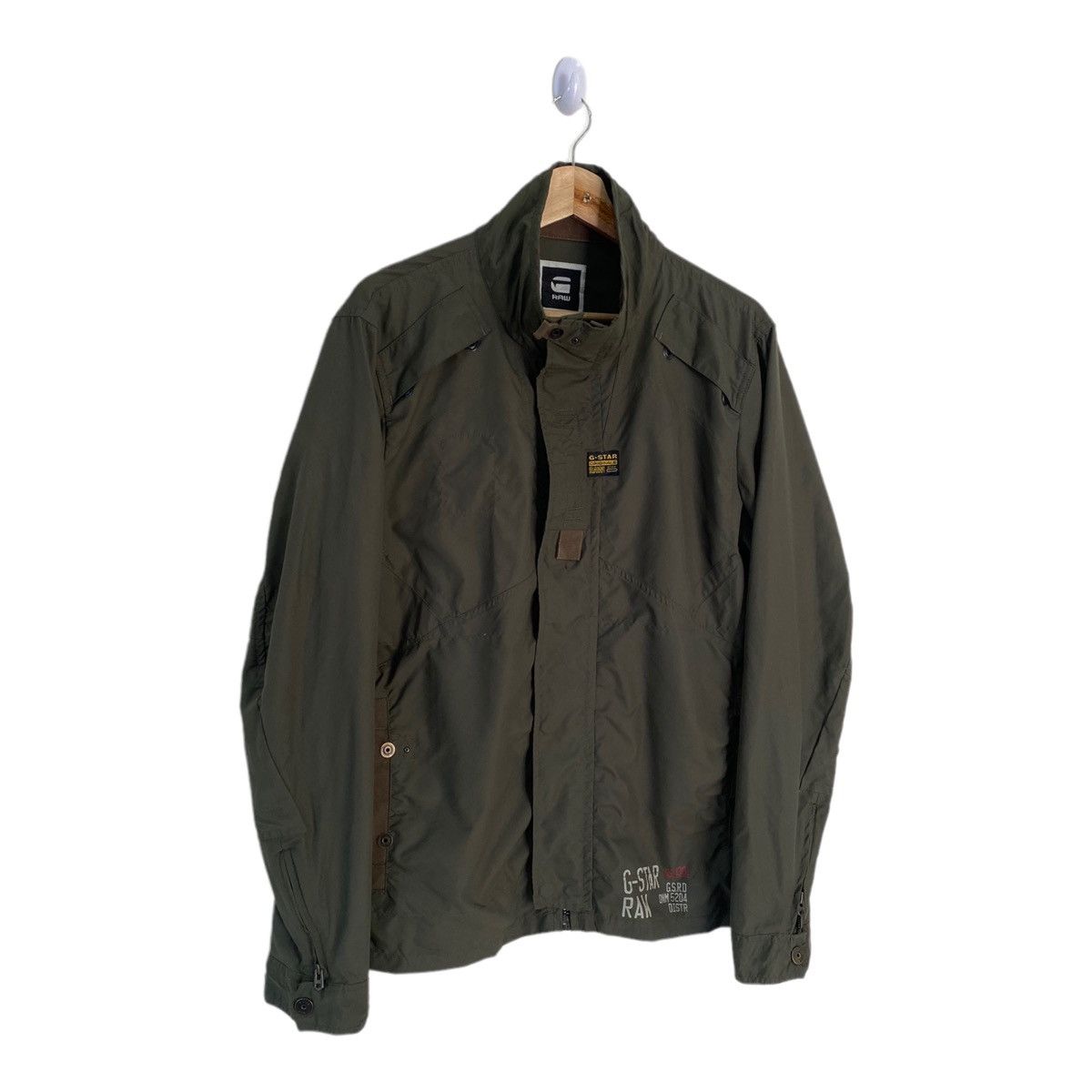 General Research OG🔥G STAR RAW OLIVE GREEN NYLON ZIPPER JACKET RARE Size US S / EU 44-46 / 1 - 6 Thumbnail