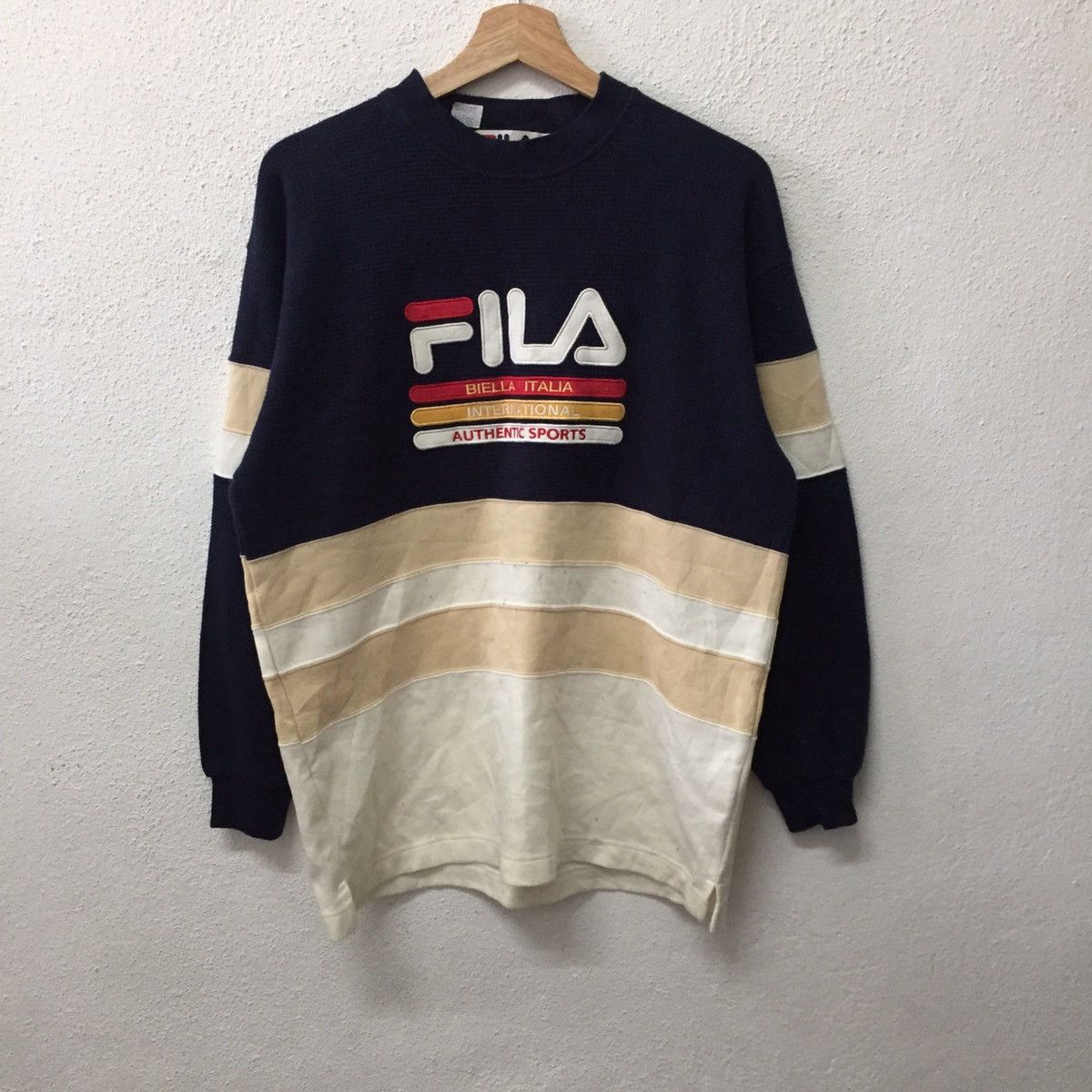 Fila Spellout Embroidery Multicoloured Sweatshirt