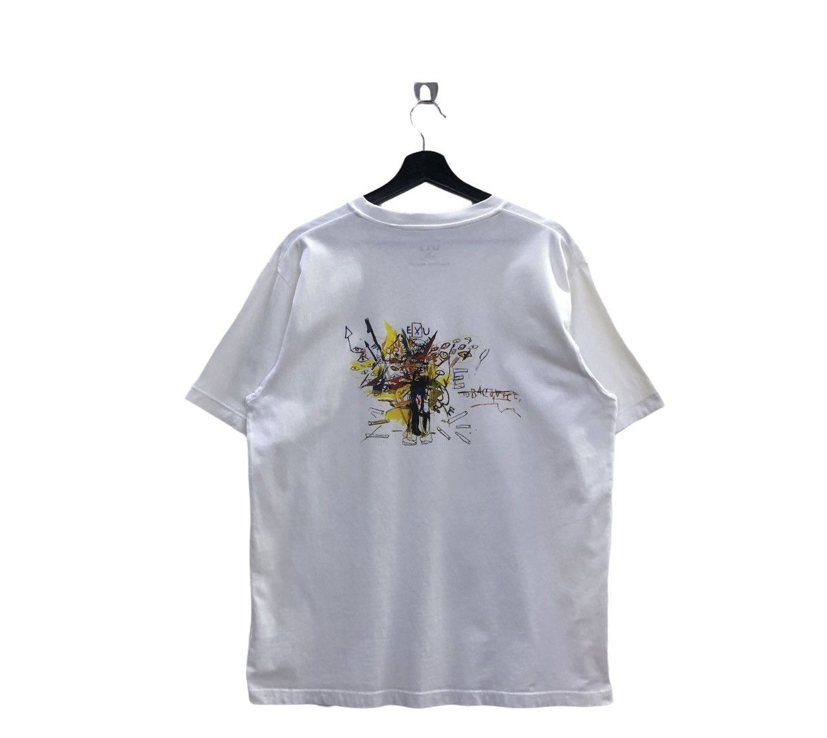 image of Jean Mitchel Basquiat X Uniqlo Art Graphic Tshirt in White, Men's (Size XL)