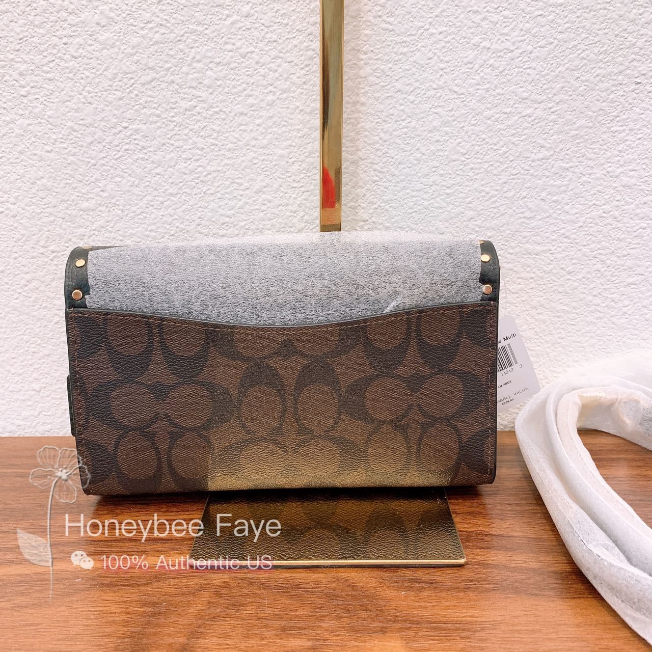 NWT Coach Lane Crossbody In buy Signature Canvas With Rivets