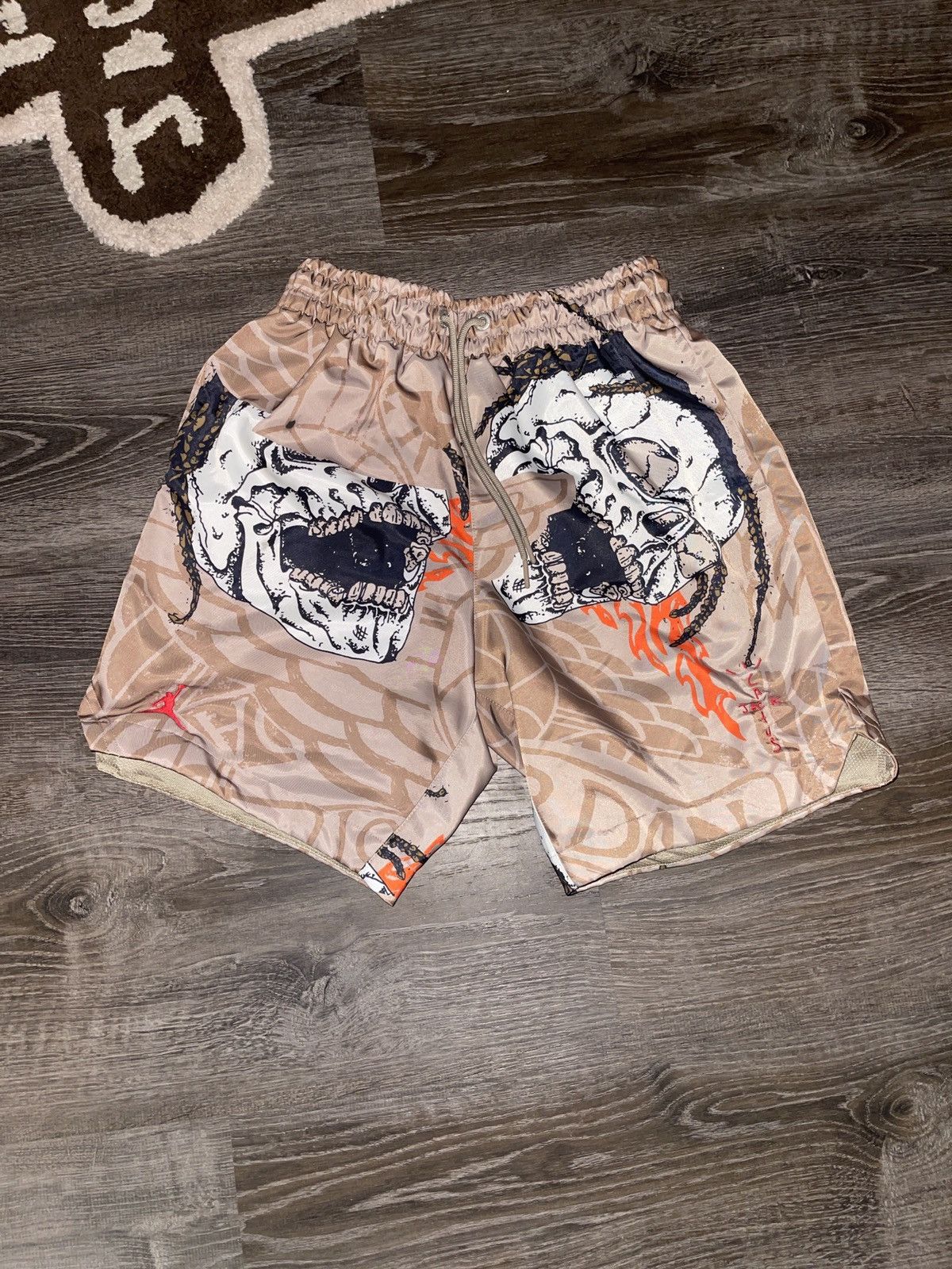 travis scott jordan pool shorts