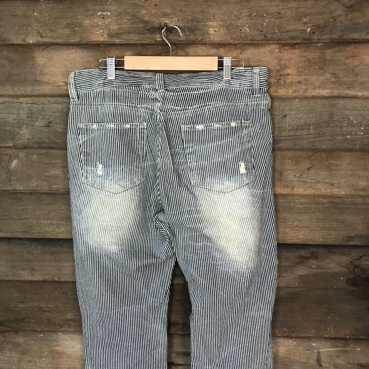 Japanese Brand Pinnee Grey stripe Casual Pants #5112 Size US 32 / EU 48 - 9 Thumbnail