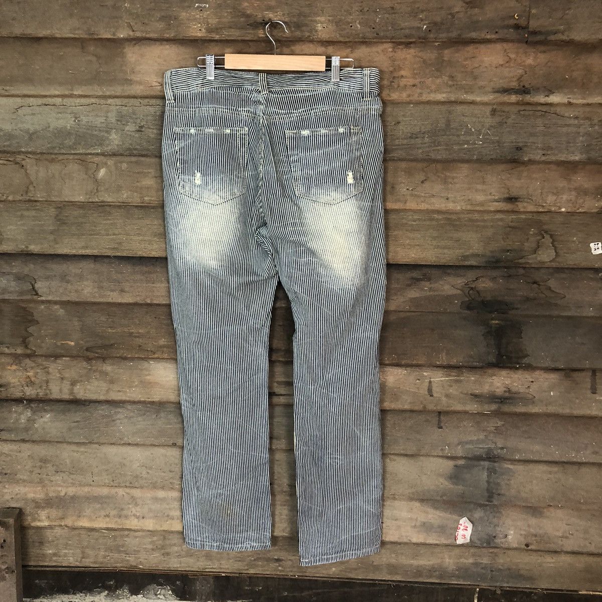 Japanese Brand Pinnee Grey stripe Casual Pants #5112 Size US 32 / EU 48 - 8 Thumbnail