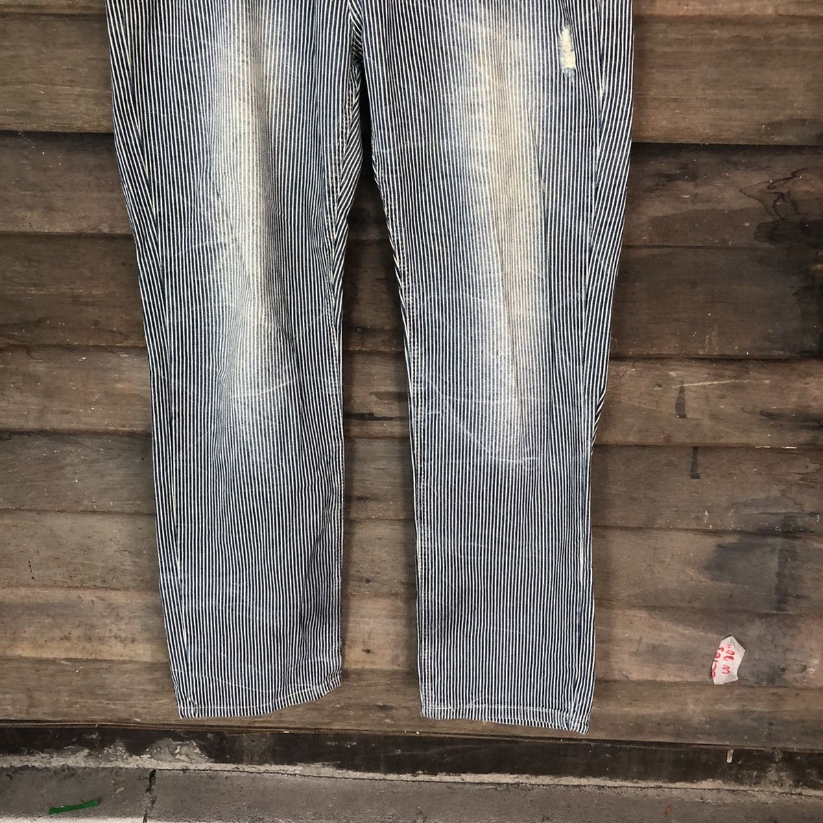 Japanese Brand Pinnee Grey stripe Casual Pants #5112 Size US 32 / EU 48 - 3 Thumbnail