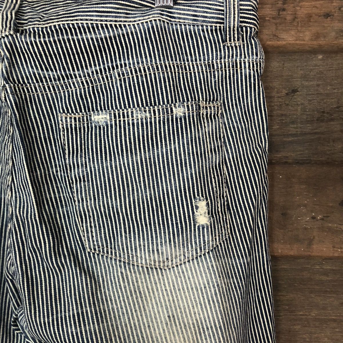 Japanese Brand Pinnee Grey stripe Casual Pants #5112 Size US 32 / EU 48 - 12 Thumbnail