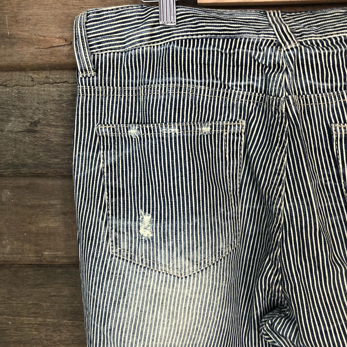 Japanese Brand Pinnee Grey stripe Casual Pants #5112 Size US 32 / EU 48 - 11 Thumbnail