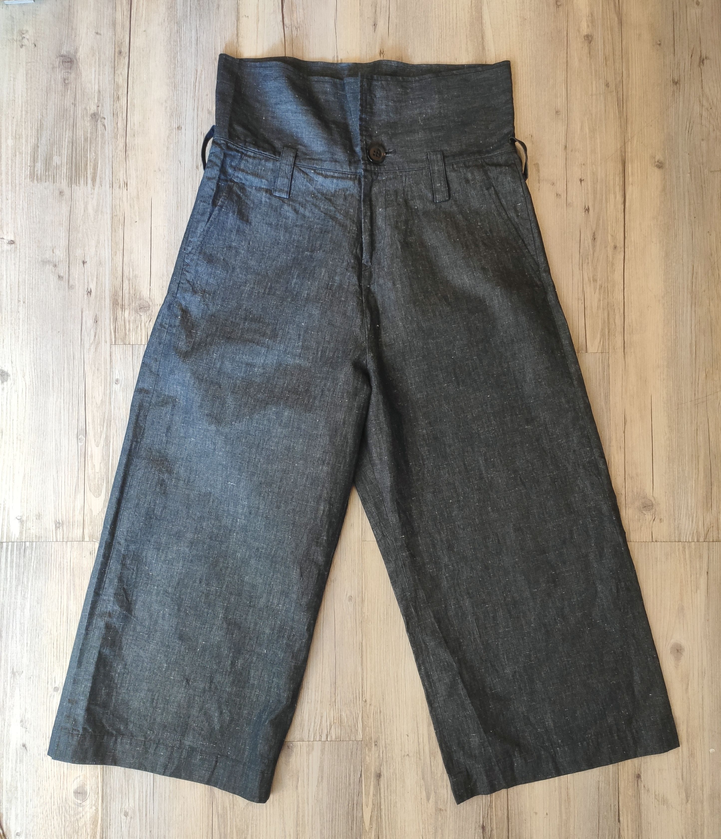 Yohji Yamamoto High waist wide pants.Like Uma Wang or Elena Dawson Size 30" / US 8 / IT 44 - 2 Thumbnail