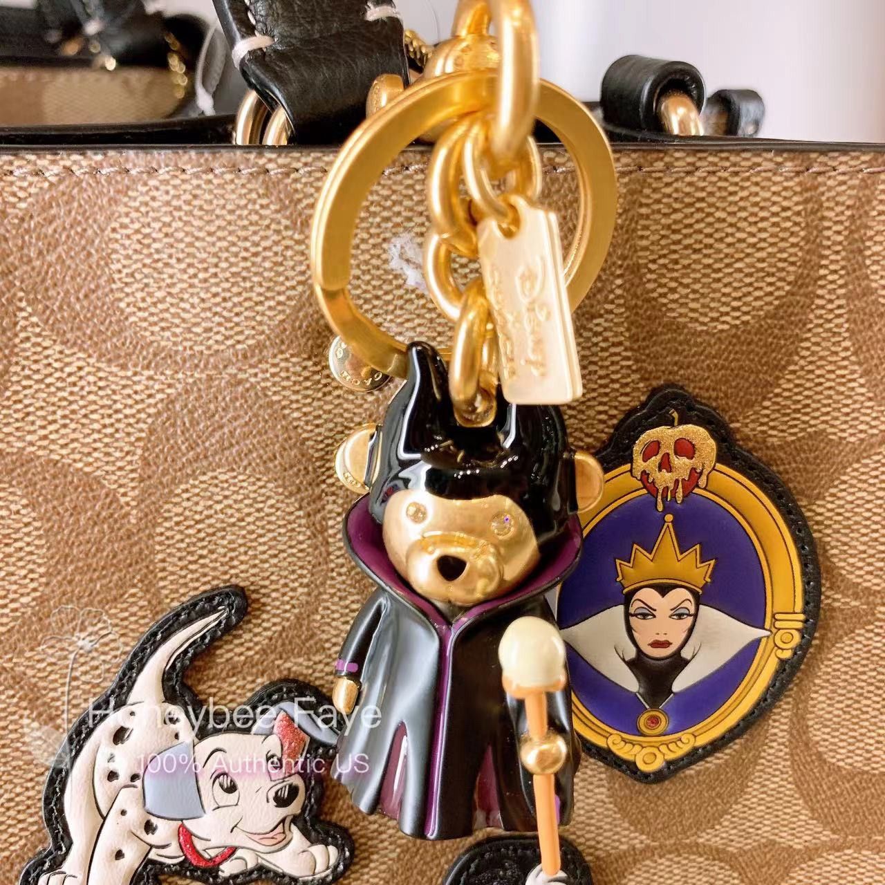 Coach x Disney Maleficent Teddy 2024 Bear Charm NWT