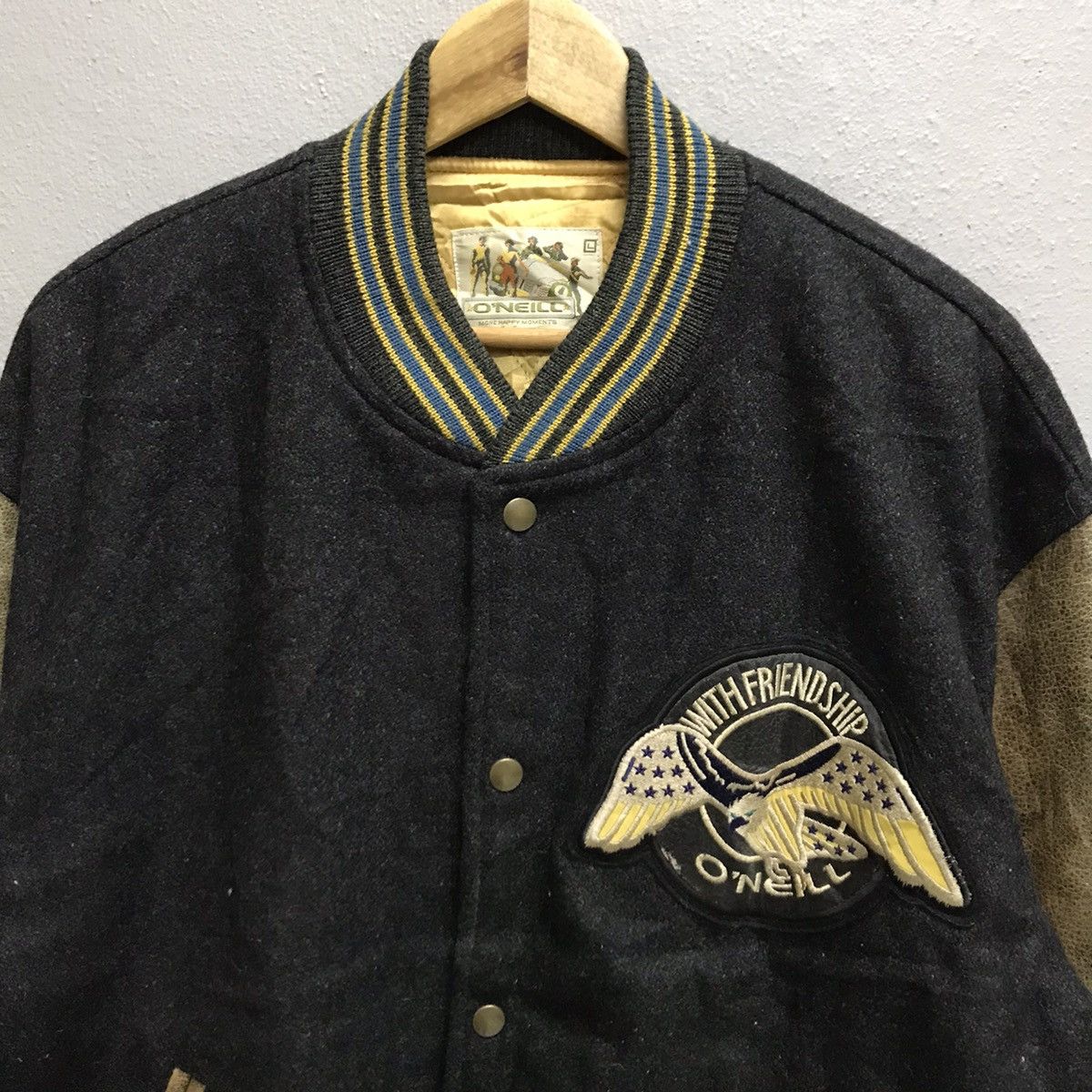 O'Neill Vintage O’neill Handed Leather Varsity Jacket Size US M / EU 48-50 / 2 - 4 Thumbnail