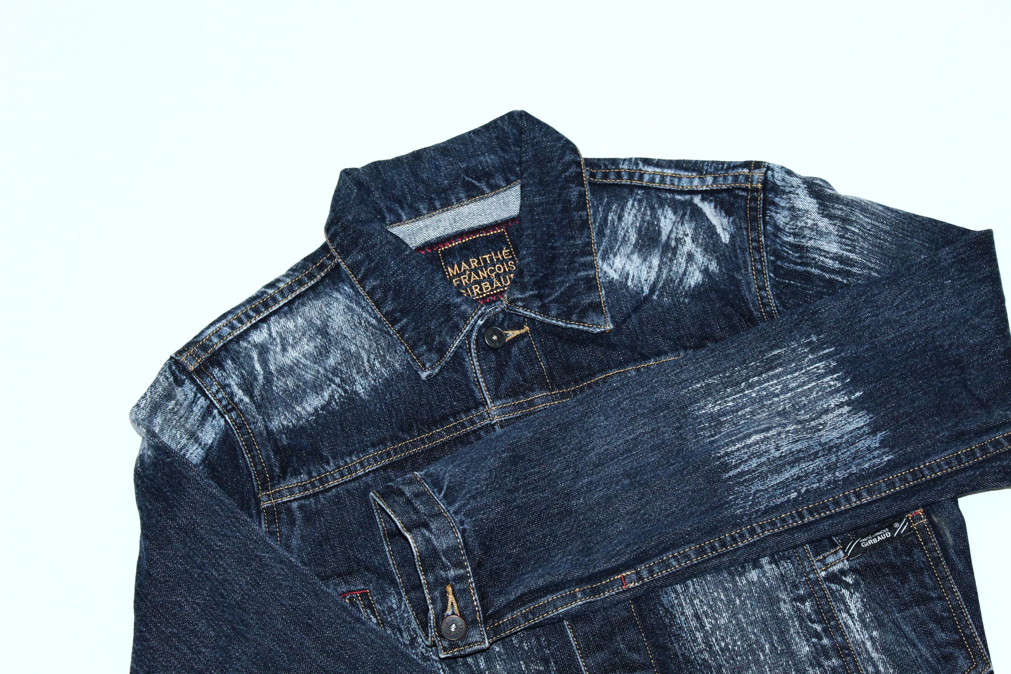 Marithe + Francois Girbaud VTG💥Marithe+FG Distressed Cropped Denim Jacket Size US XS / EU 42 / 0 - 4 Thumbnail