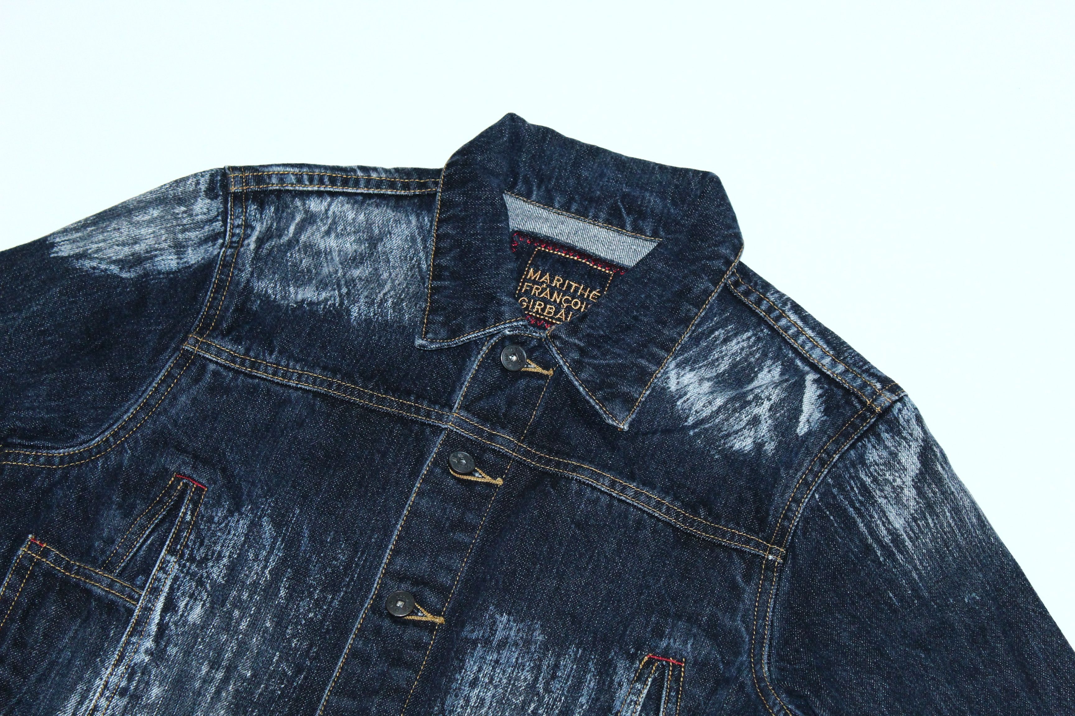Marithe + Francois Girbaud VTG💥Marithe+FG Distressed Cropped Denim Jacket Size US XS / EU 42 / 0 - 3 Thumbnail