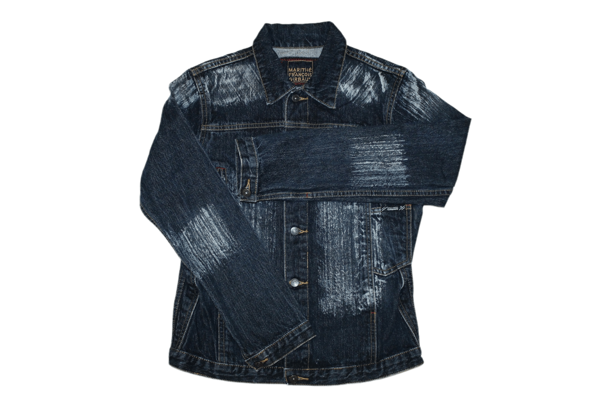Marithe + Francois Girbaud VTG💥Marithe+FG Distressed Cropped Denim Jacket Size US XS / EU 42 / 0 - 1 Thumbnail