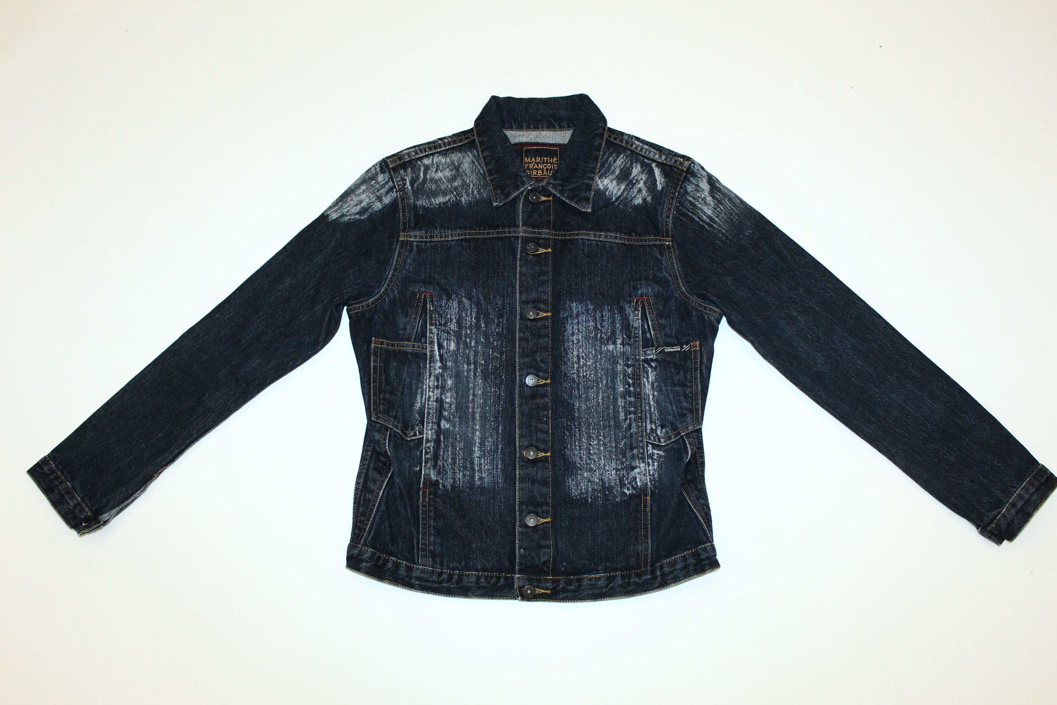 Marithe + Francois Girbaud VTG💥Marithe+FG Distressed Cropped Denim Jacket Size US XS / EU 42 / 0 - 2 Thumbnail