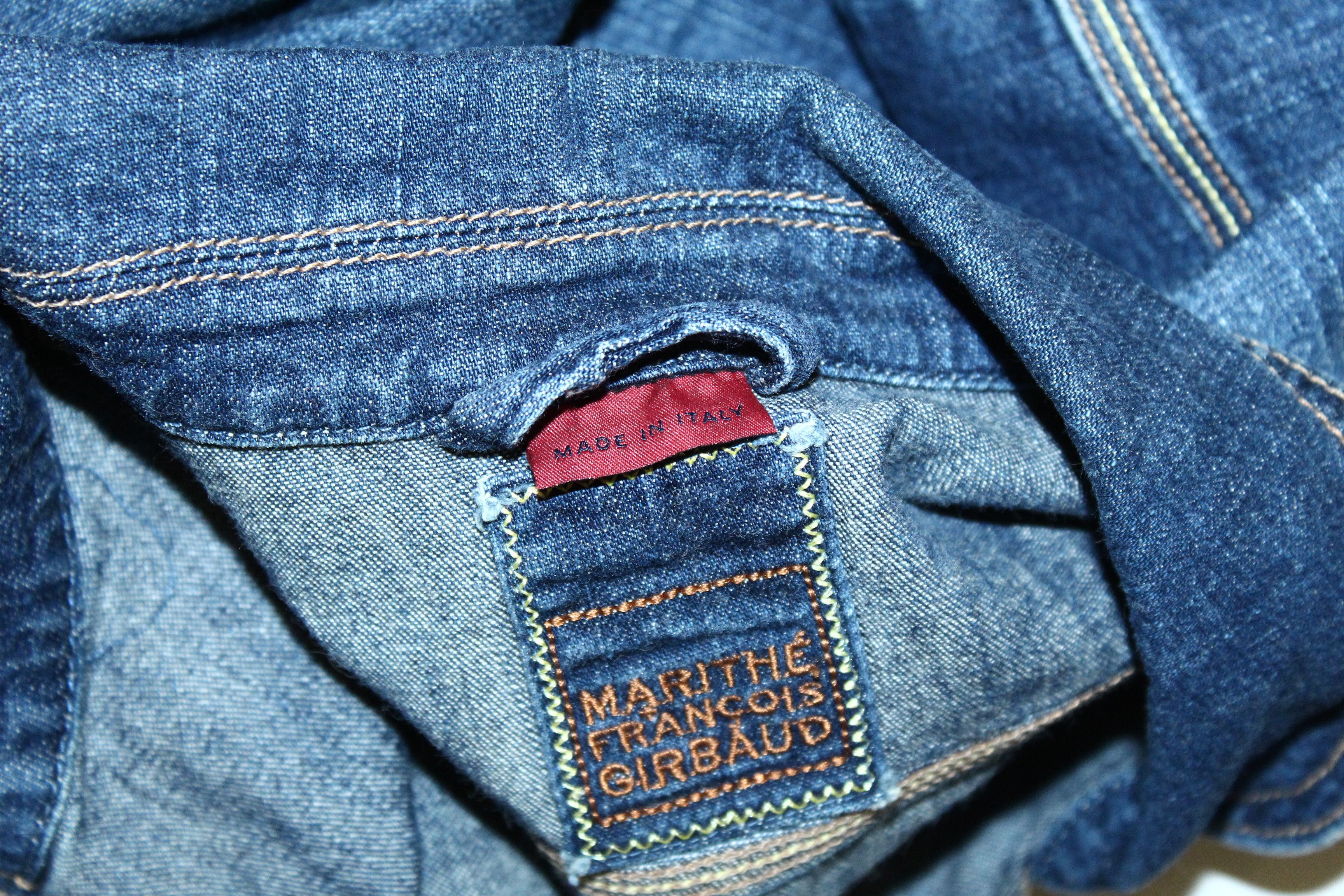 Marithe + Francois Girbaud Vintage Girbaud M+FG Cropped Distressed Denim Jacket Size S / US 4 / IT 40 - 9 Thumbnail