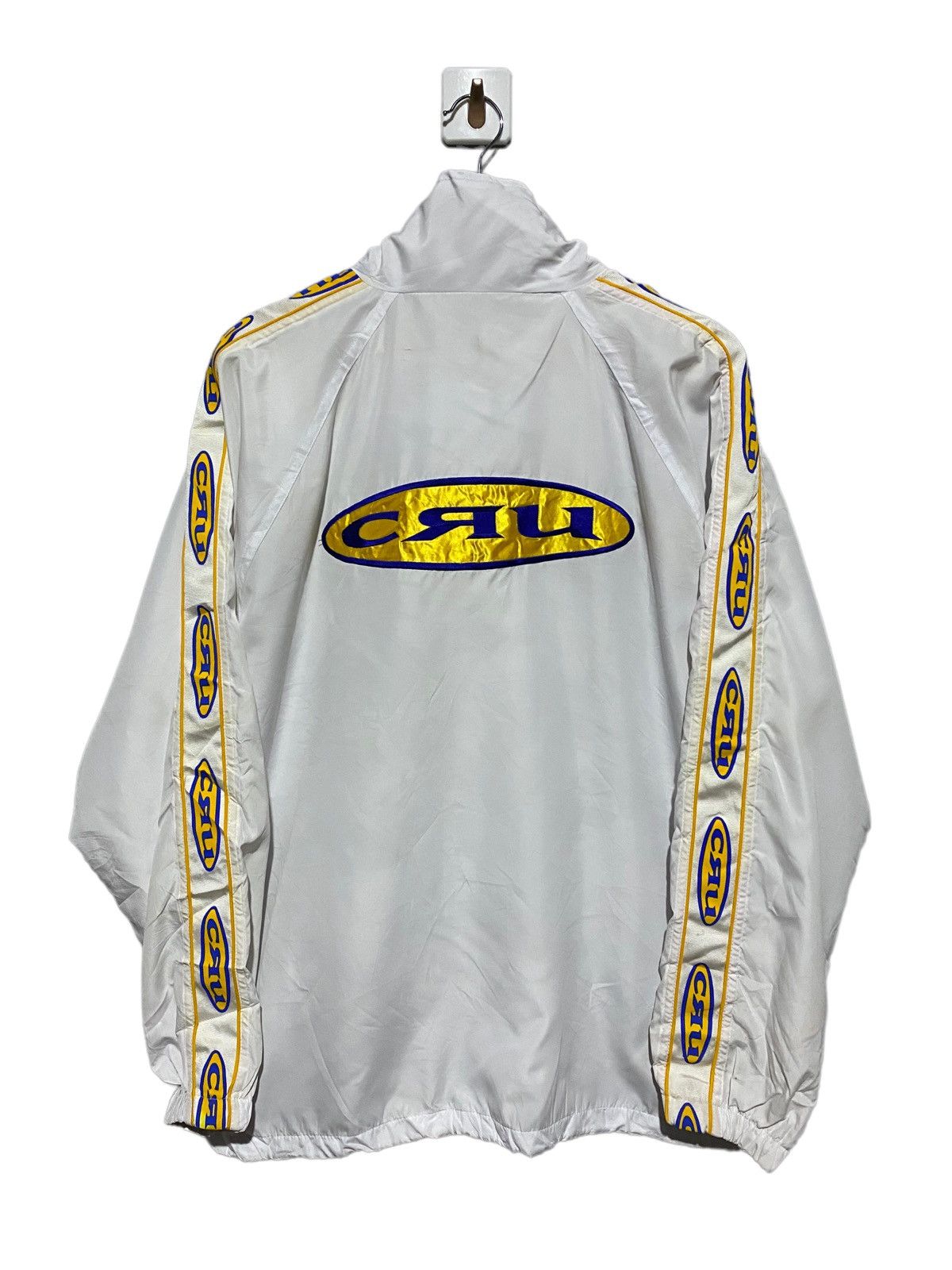 Other Vintage CRU Track Jacket White & Gold Logo Tape Windbreaker Size US L / EU 52-54 / 3 - 1 Thumbnail