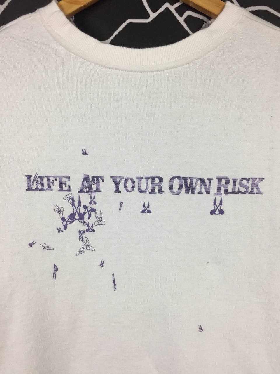 Japanese Brand 1977 Punk Life At Your Own Risk Cut & Sewn Sweatshirt Size US M / EU 48-50 / 2 - 4 Thumbnail