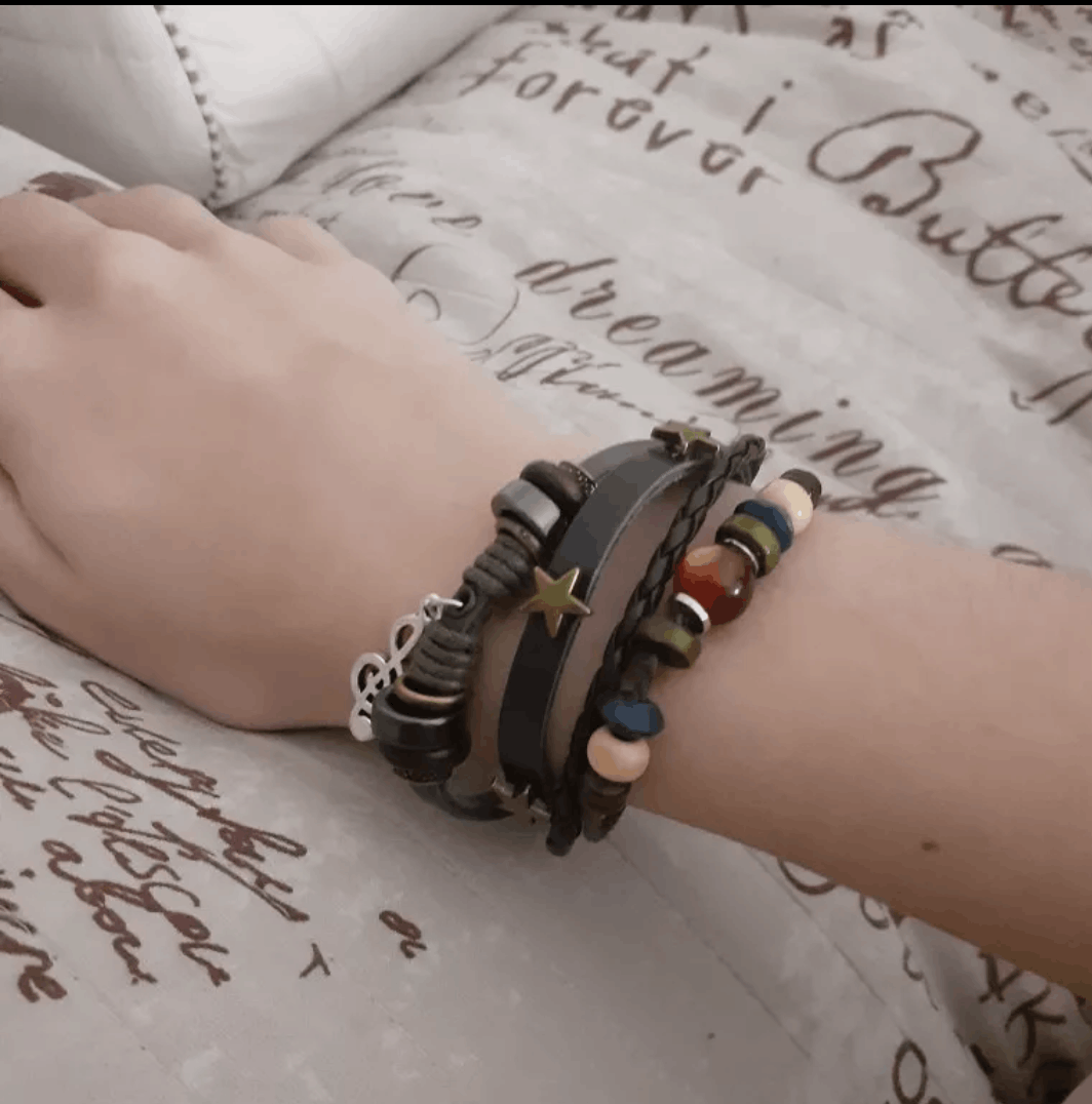 Other Homemade Vintage Style Brown Leather Bracelet Size ONE SIZE - 4 Thumbnail