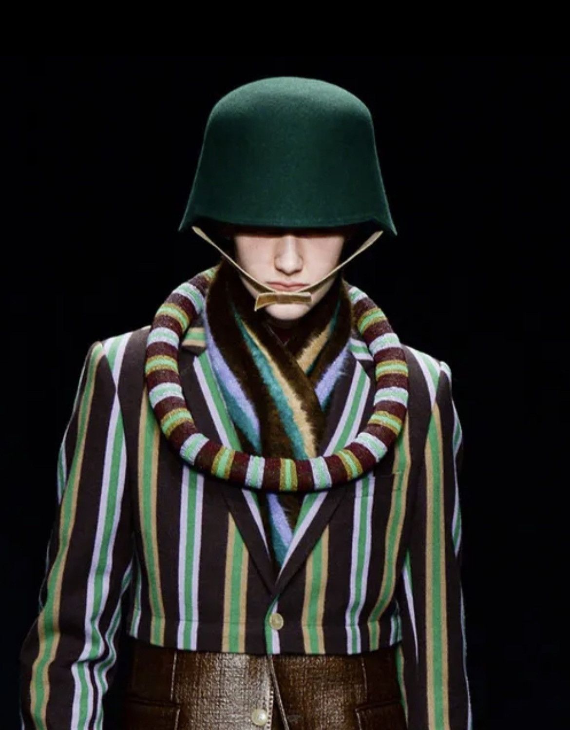 Walter Van Beirendonck AW14 Crossed Crocodiles Growl scarf