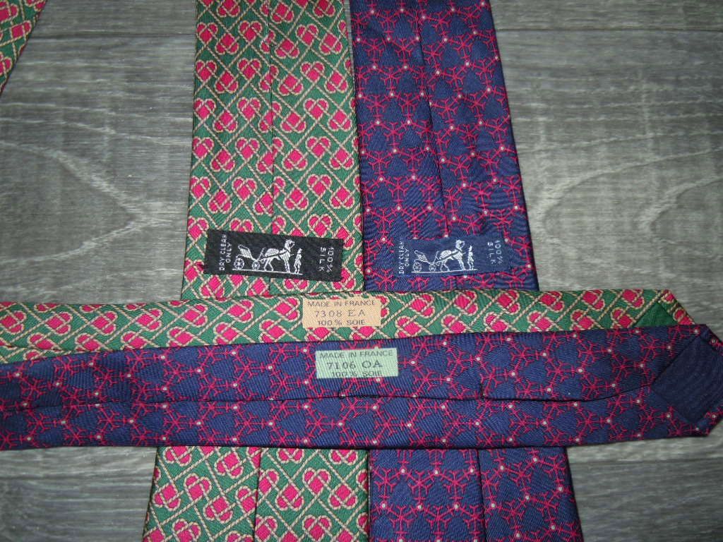 Hermes 2x Hermes Paris Silk Ties Set France Printed Multicolor Lux Size ONE SIZE - 6 Thumbnail