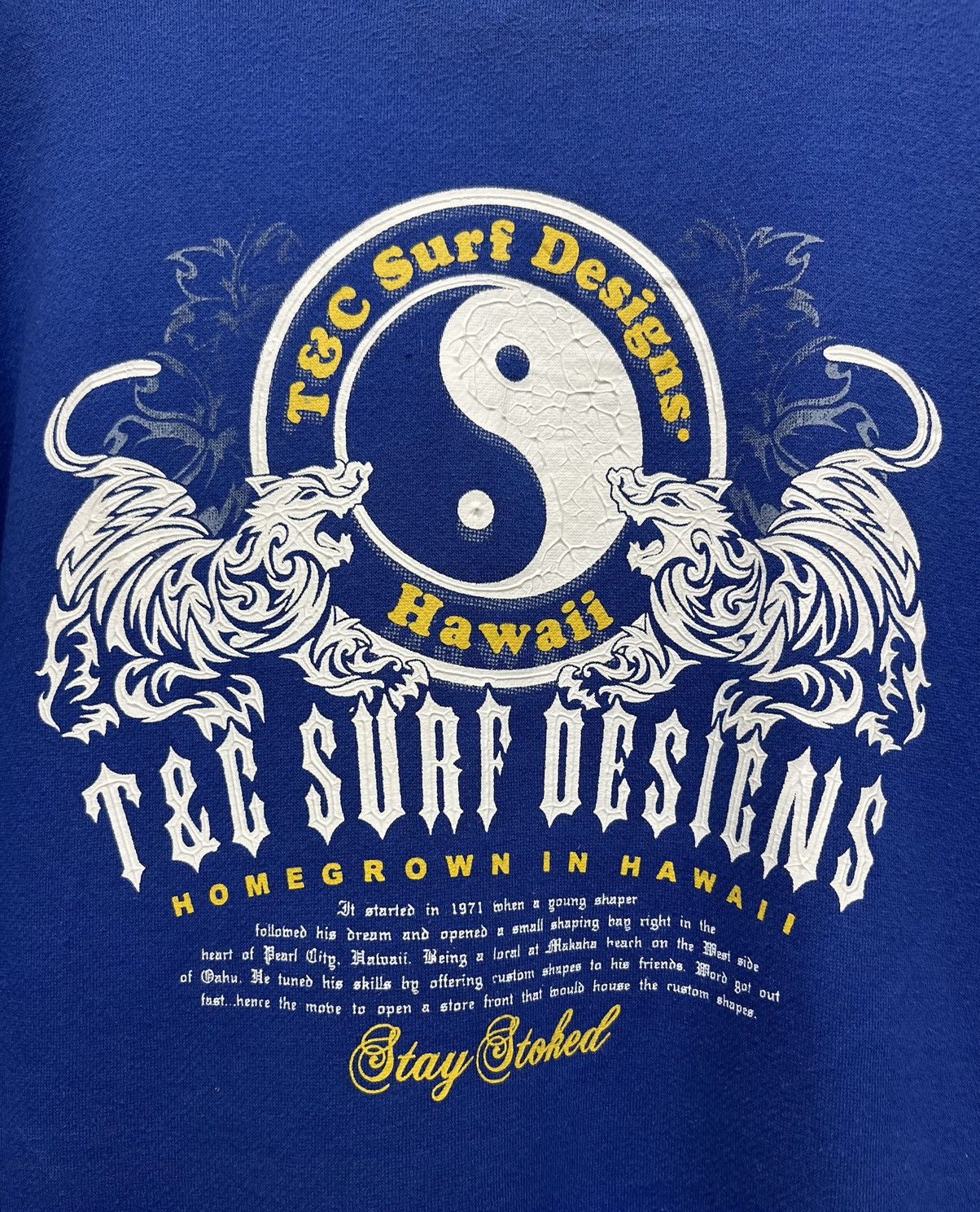 Japanese Brand T&C Surf Designs Homegrown In Hawaii Sukajan Tiger Sweater Size US L / EU 52-54 / 3 - 2 Thumbnail