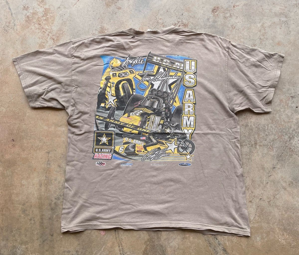 NASCAR VINTAGE NHRA WELL WORN ARMY TEAM RACING TEE Size US XL / EU 56 / 4 - 1 Thumbnail