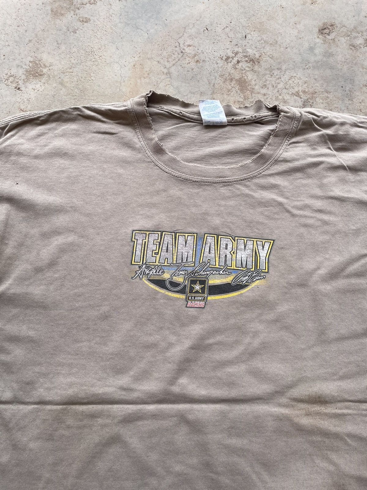 NASCAR VINTAGE NHRA WELL WORN ARMY TEAM RACING TEE Size US XL / EU 56 / 4 - 5 Thumbnail