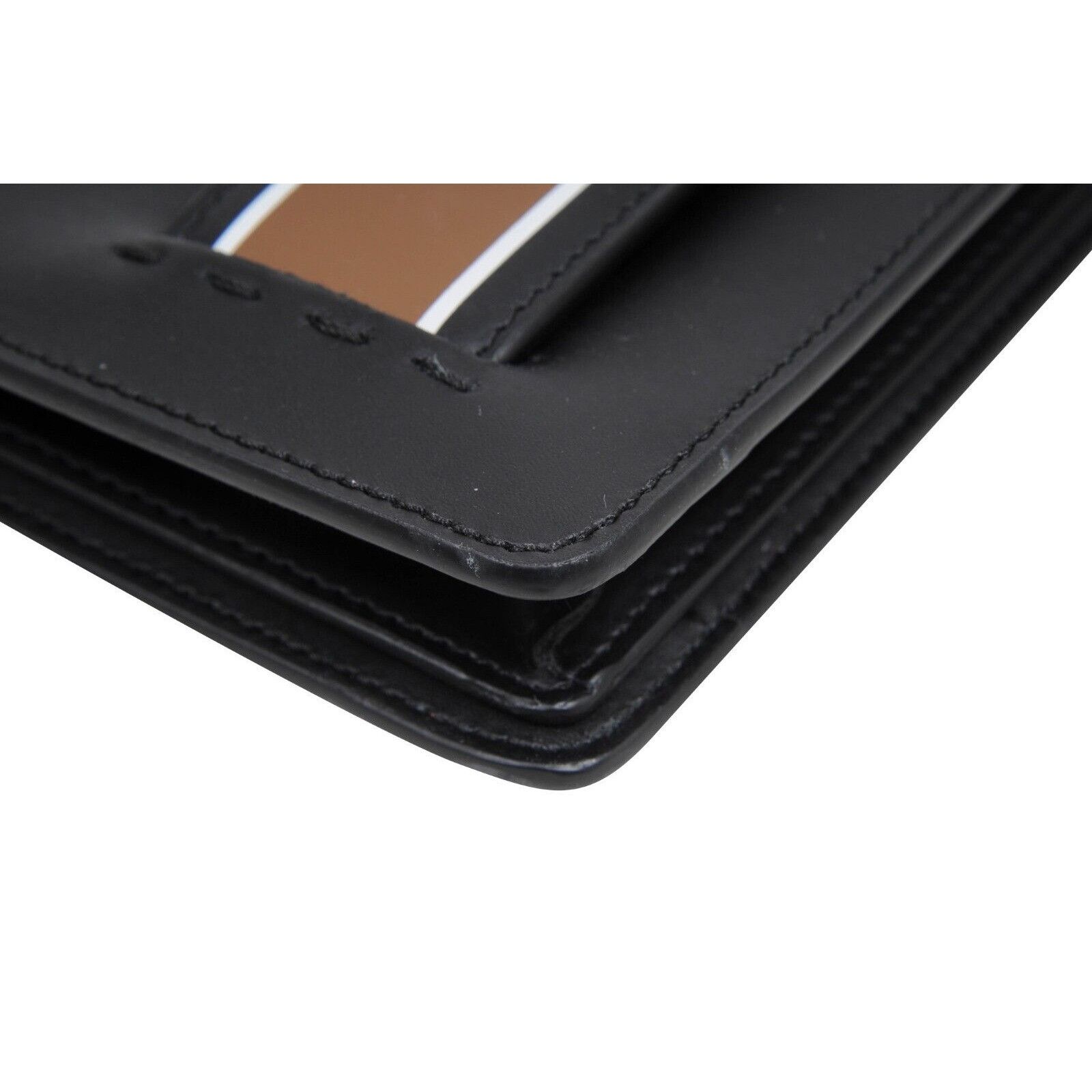 Fendi Pouch Black Leather Brown FF Logo Clutch Travel Bag Size ONE SIZE - 5 Thumbnail