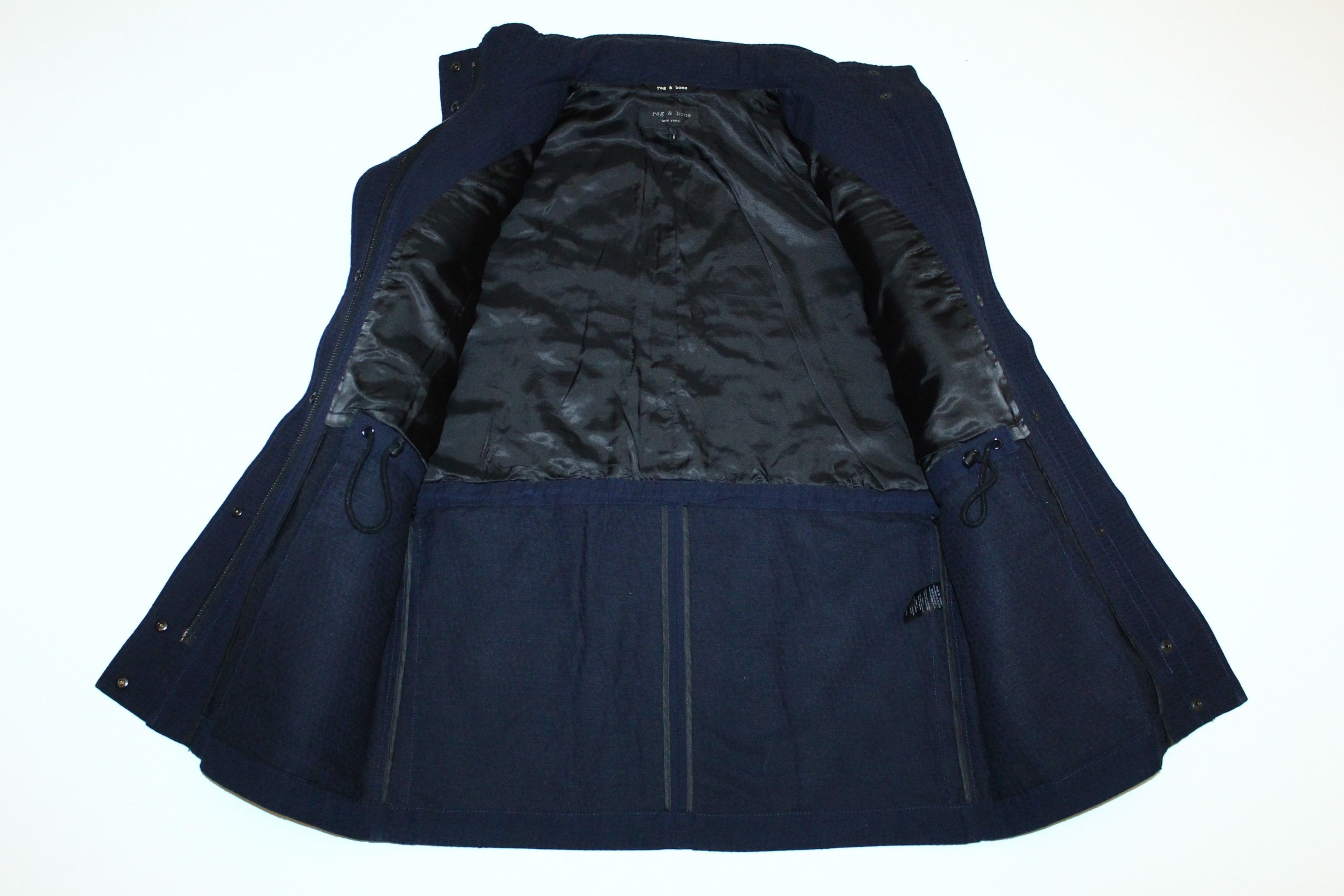 Rag & Bone Rag & Bone Woven Cotton Jacquard Jacket Leather Trim Size US M / EU 48-50 / 2 - 3 Thumbnail