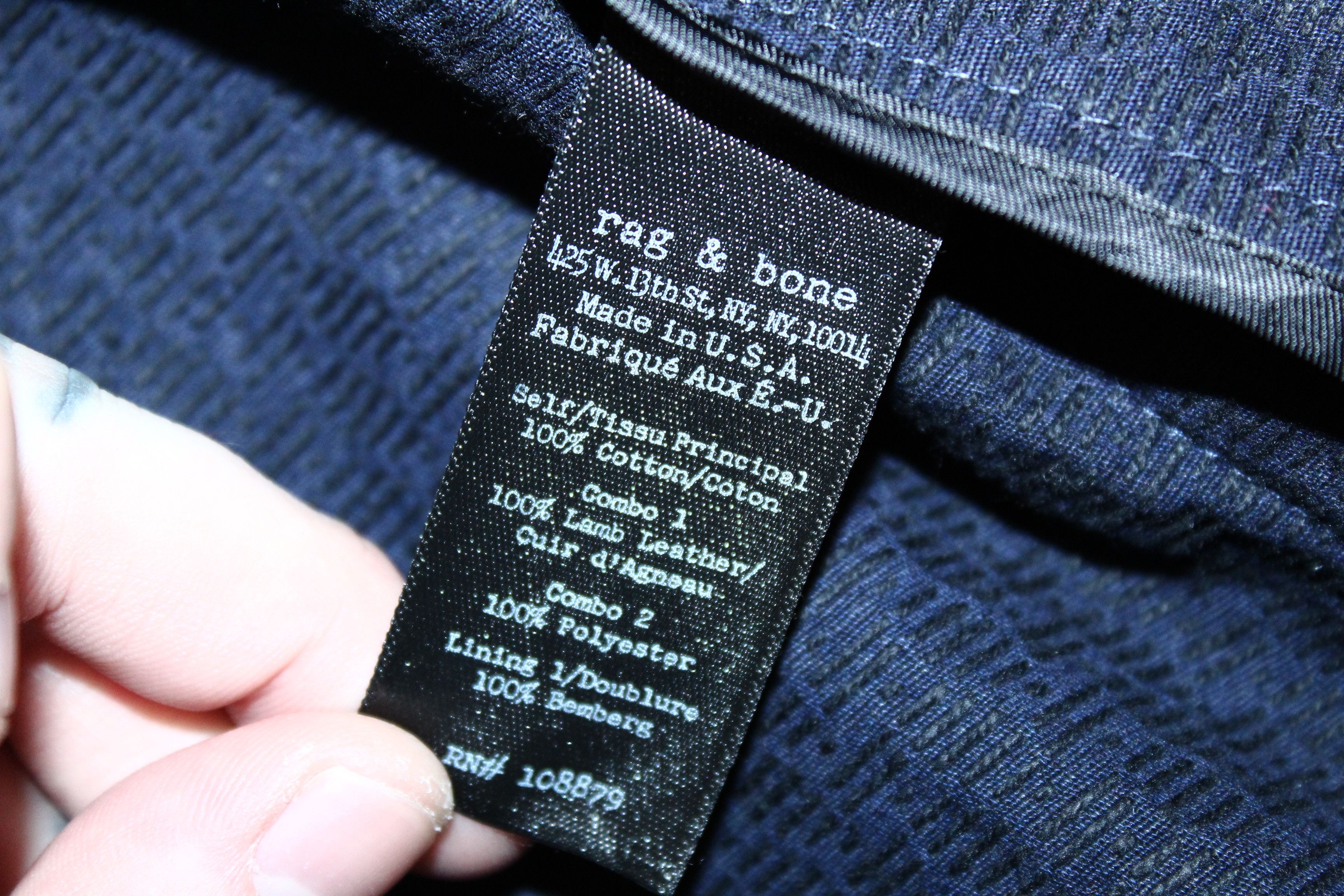 Rag & Bone Rag & Bone Woven Cotton Jacquard Jacket Leather Trim Size US M / EU 48-50 / 2 - 5 Thumbnail