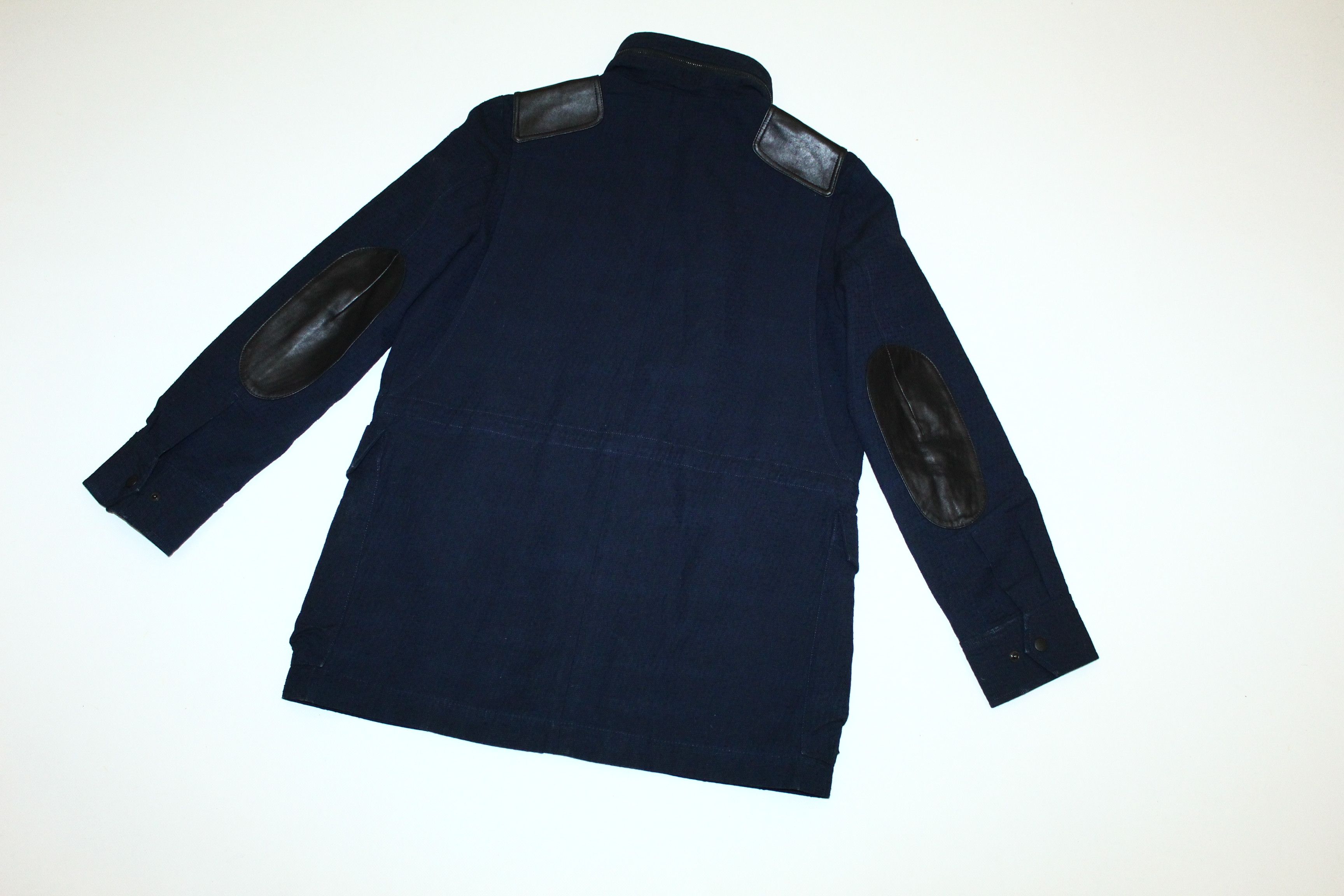 Rag & Bone Rag & Bone Woven Cotton Jacquard Jacket Leather Trim Size US M / EU 48-50 / 2 - 10 Thumbnail