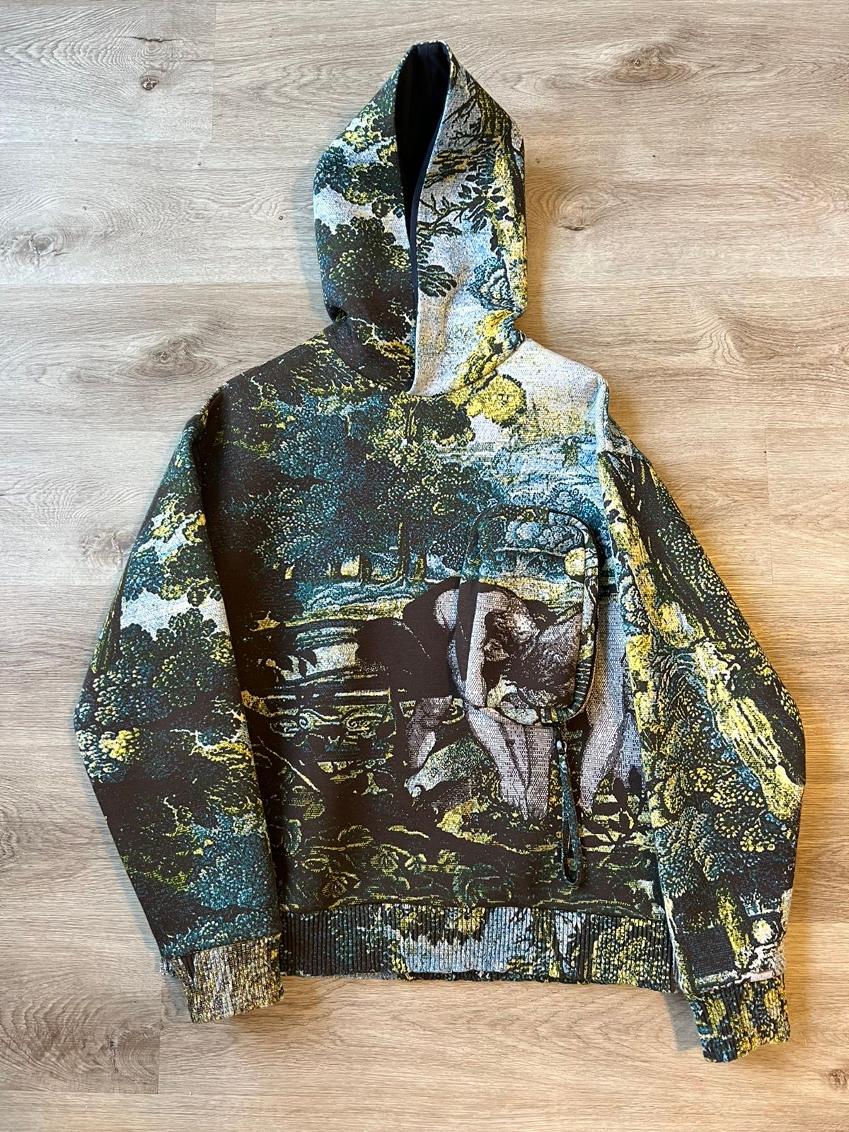 Louis Vuitton Pre SS 2020 Tapestry Cargo Sample Hoodie · INTO