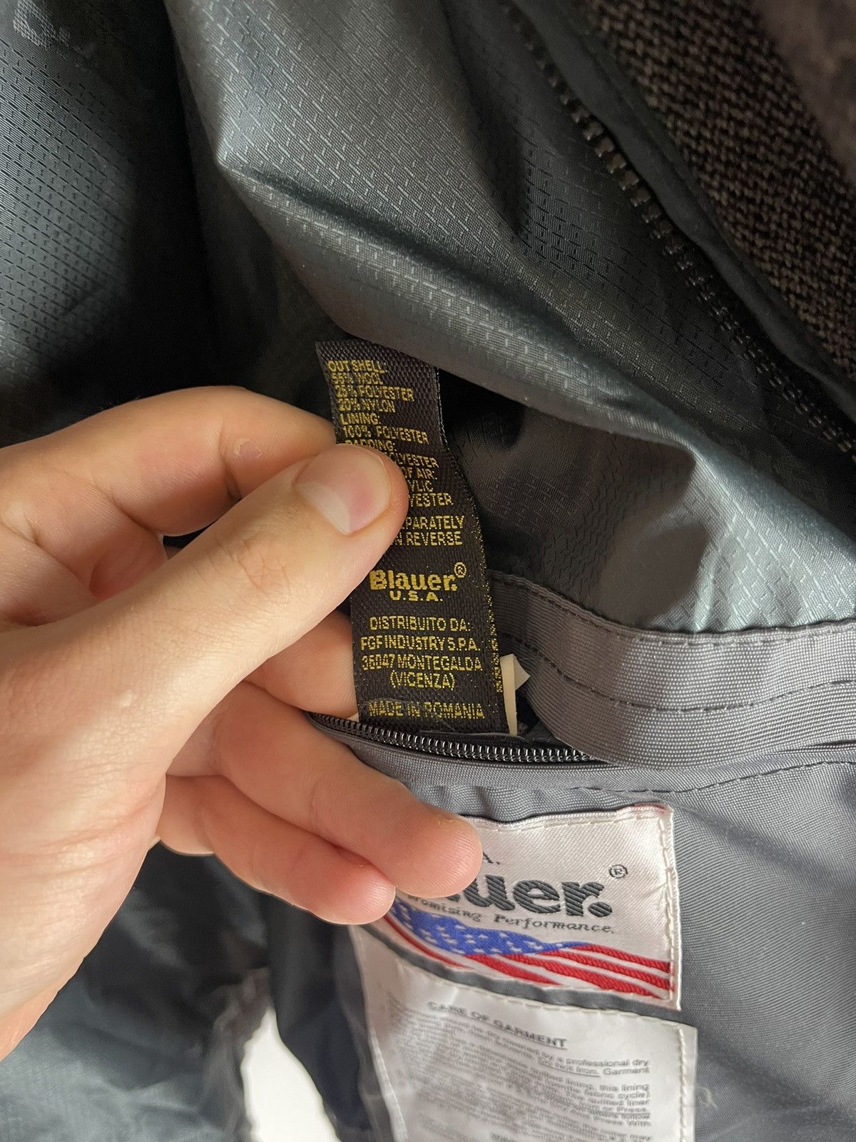Other Blauer USA wool grey bomber jacket with removable lining Size US L / EU 52-54 / 3 - 21 Thumbnail