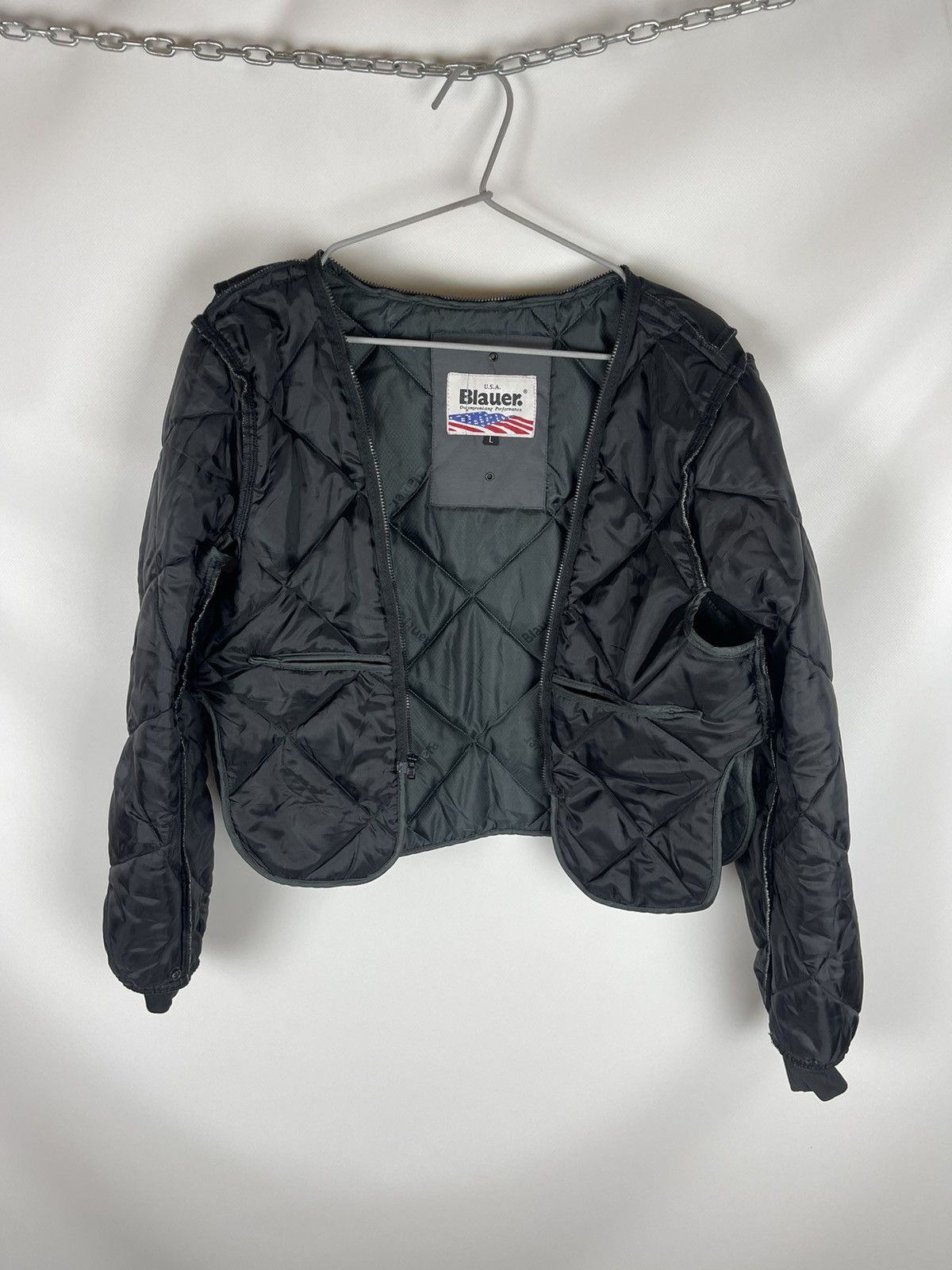 Other Blauer USA wool grey bomber jacket with removable lining Size US L / EU 52-54 / 3 - 17 Thumbnail