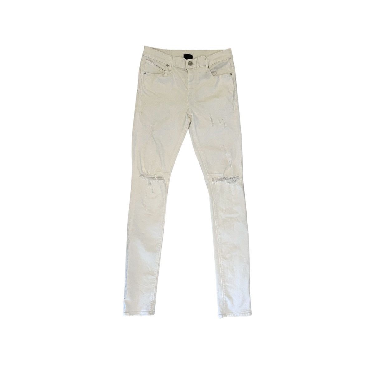 Rta Distressed White Skinny Jeans | Grailed