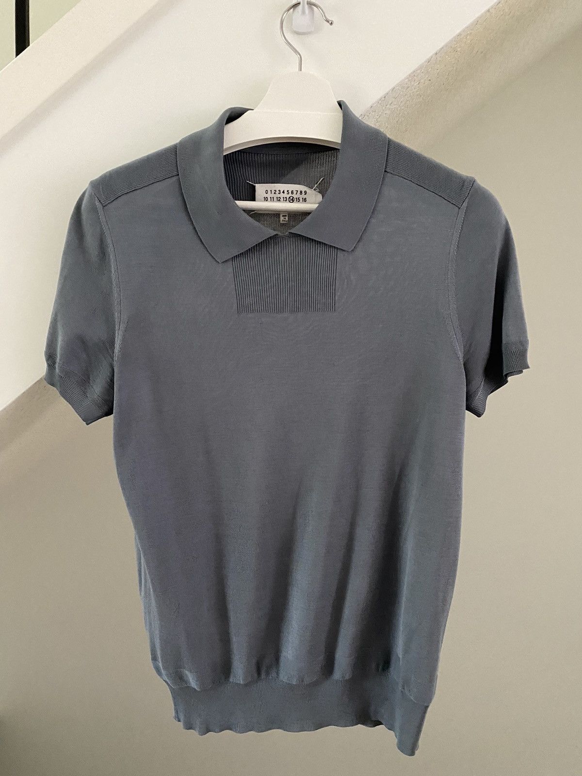 Maison Margiela 2015 Blue SIlk Polo Size US S / EU 44-46 / 1 - 1 Thumbnail