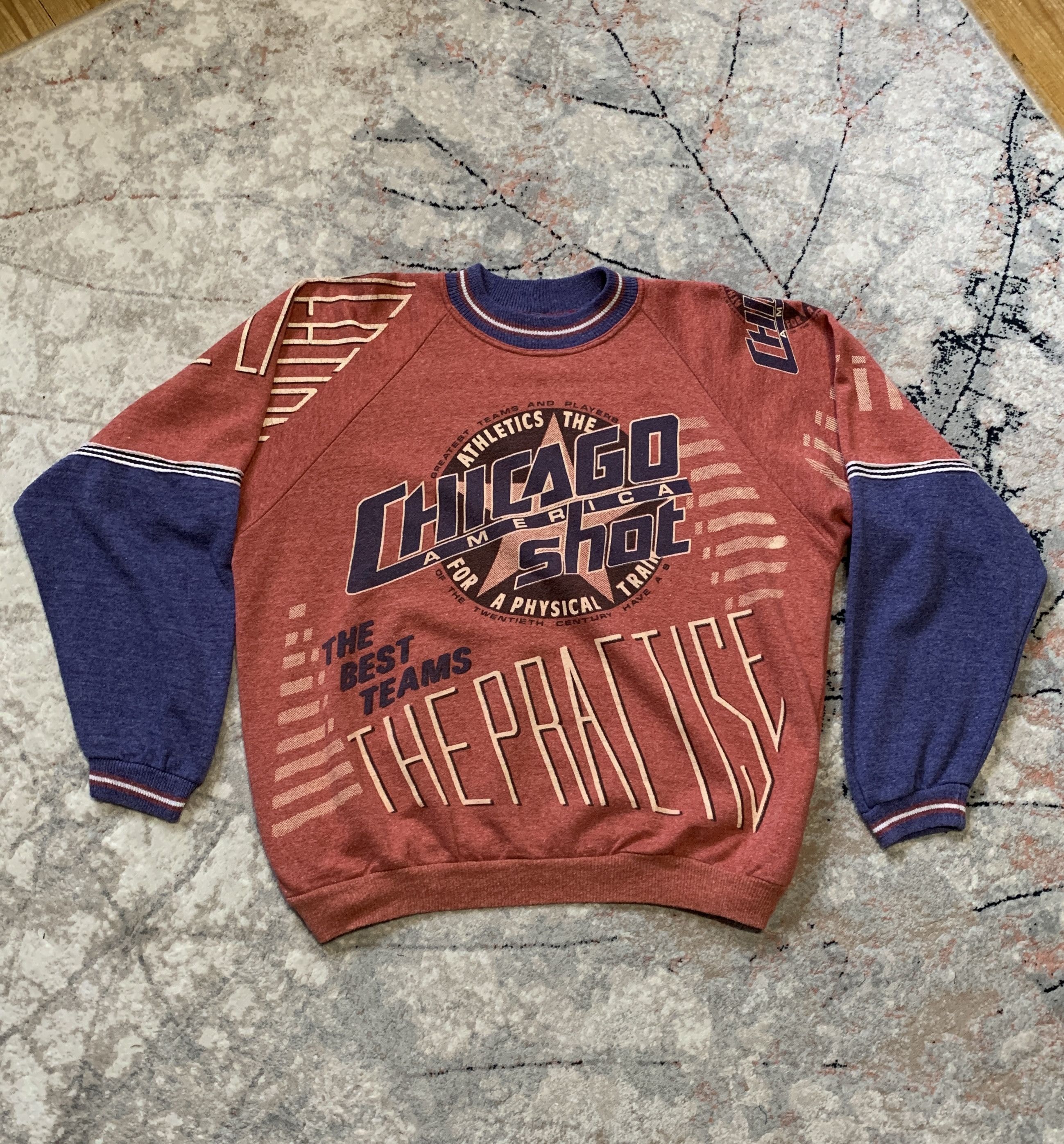 Vintage Chicago America Shot The Practise Vintage Sweatshirt Size US L / EU 52-54 / 3 - 2 Thumbnail