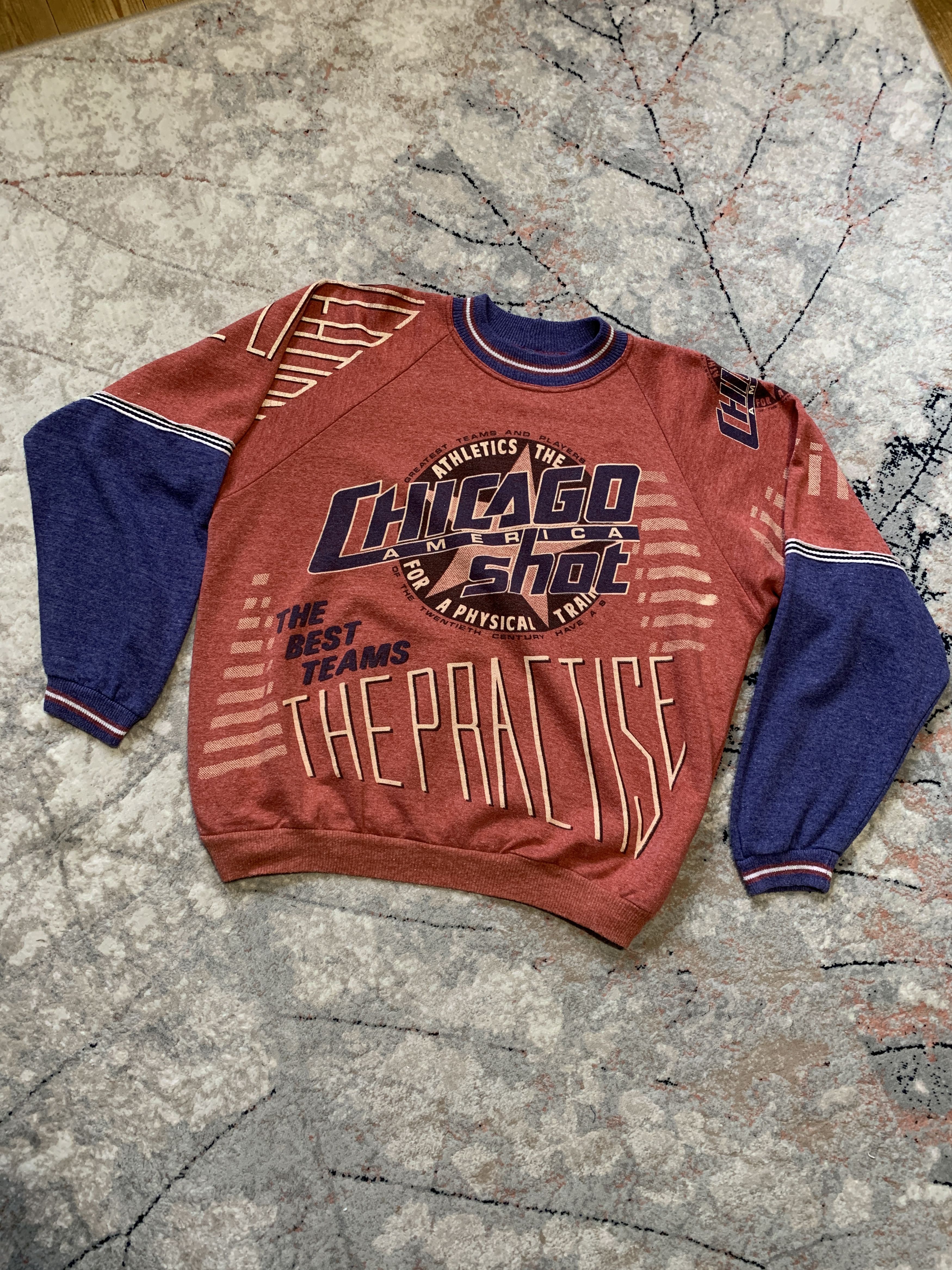 Vintage Chicago America Shot The Practise Vintage Sweatshirt Size US L / EU 52-54 / 3 - 1 Thumbnail