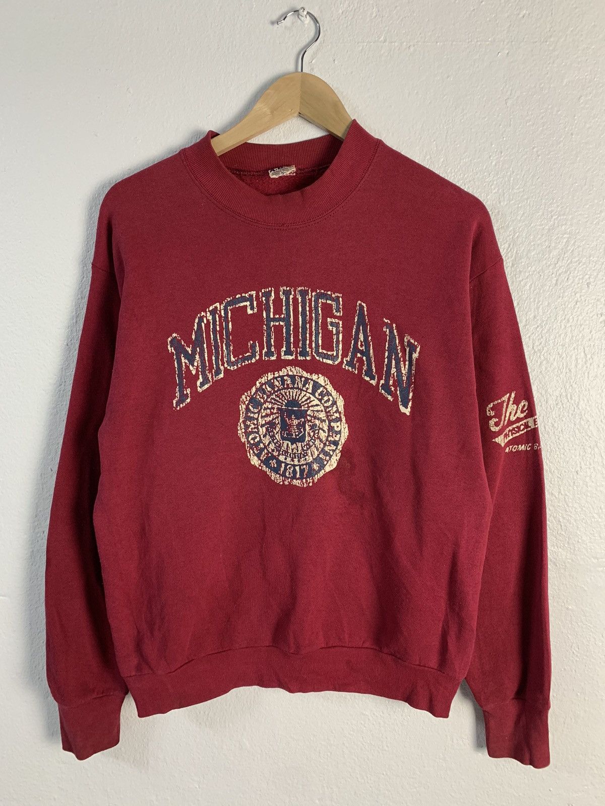 Vintage Atomic Banana Co Michigan Sweatshirt Size US M / EU 48-50 / 2 - 1 Thumbnail