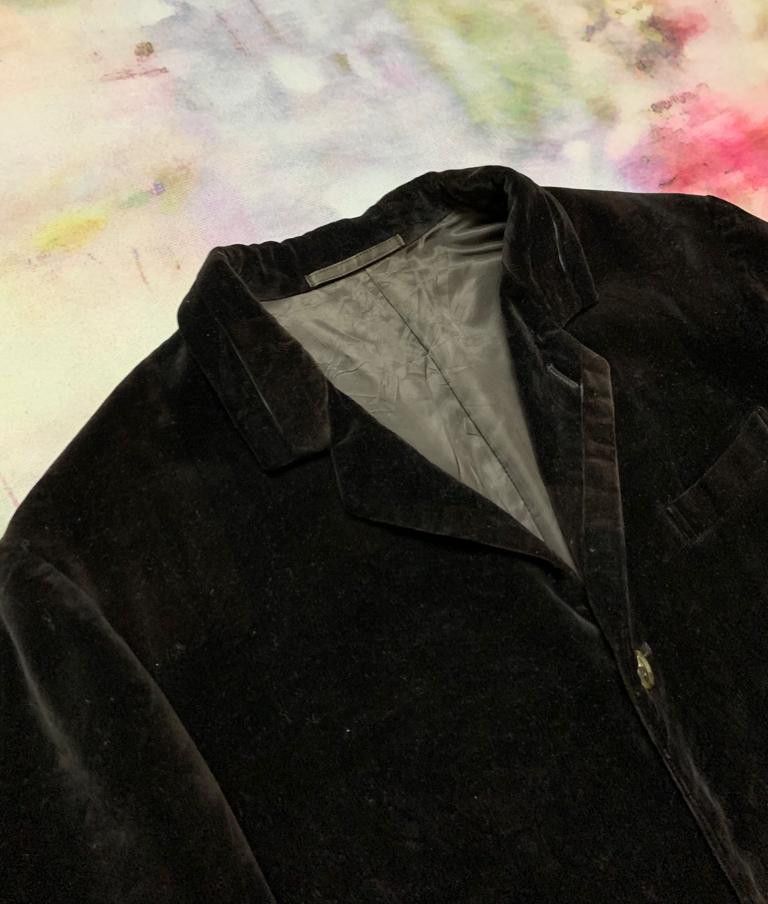 Yohji Yamamoto Archive Velour Velvet Two Colour Coat Avantgarde Size US L / EU 52-54 / 3 - 3 Thumbnail