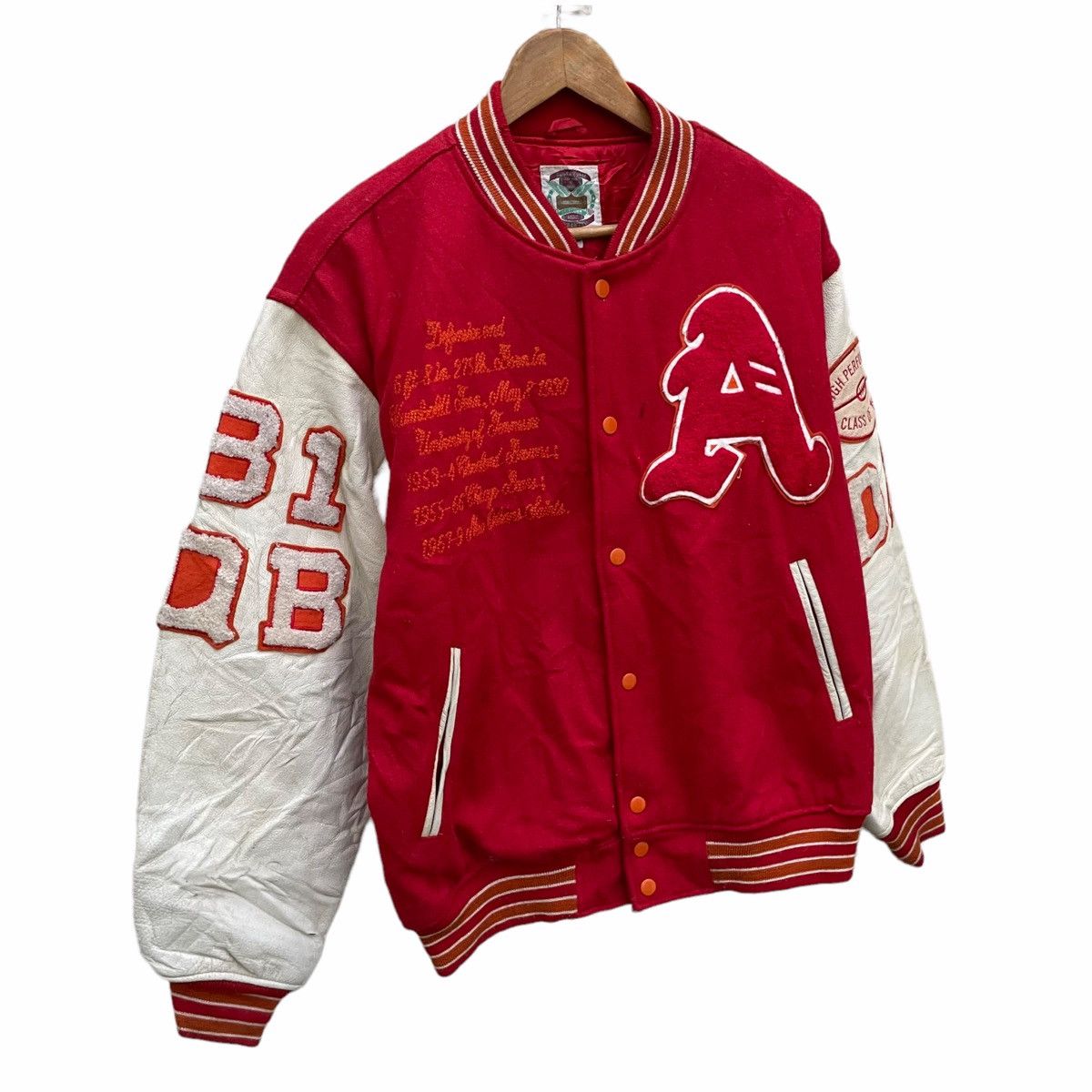 NFL 💥 Vintage Doug Atkins Big Logo Varsity Jacket Size US L / EU 52-54 / 3 - 2 Thumbnail