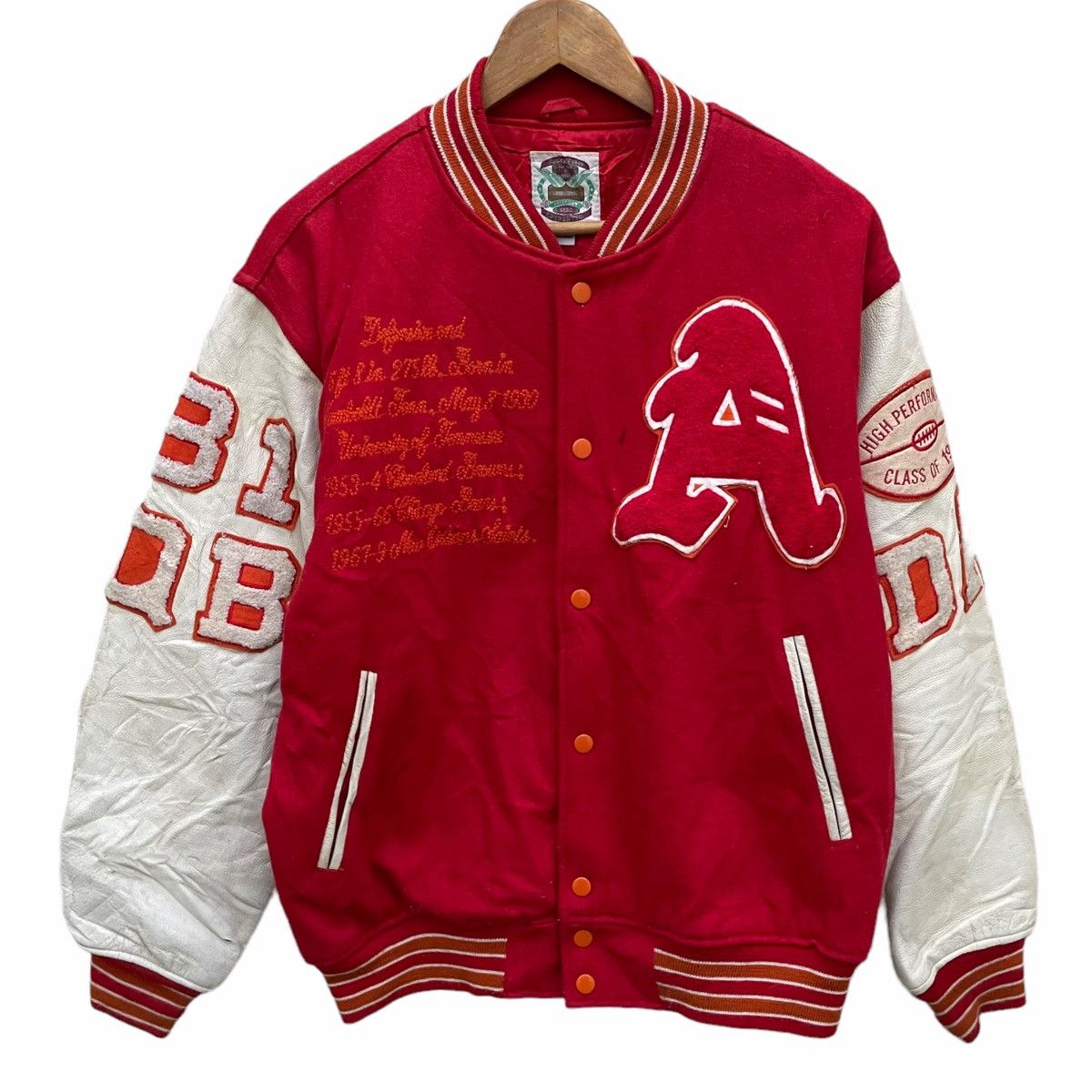 NFL 💥 Vintage Doug Atkins Big Logo Varsity Jacket Size US L / EU 52-54 / 3 - 1 Thumbnail