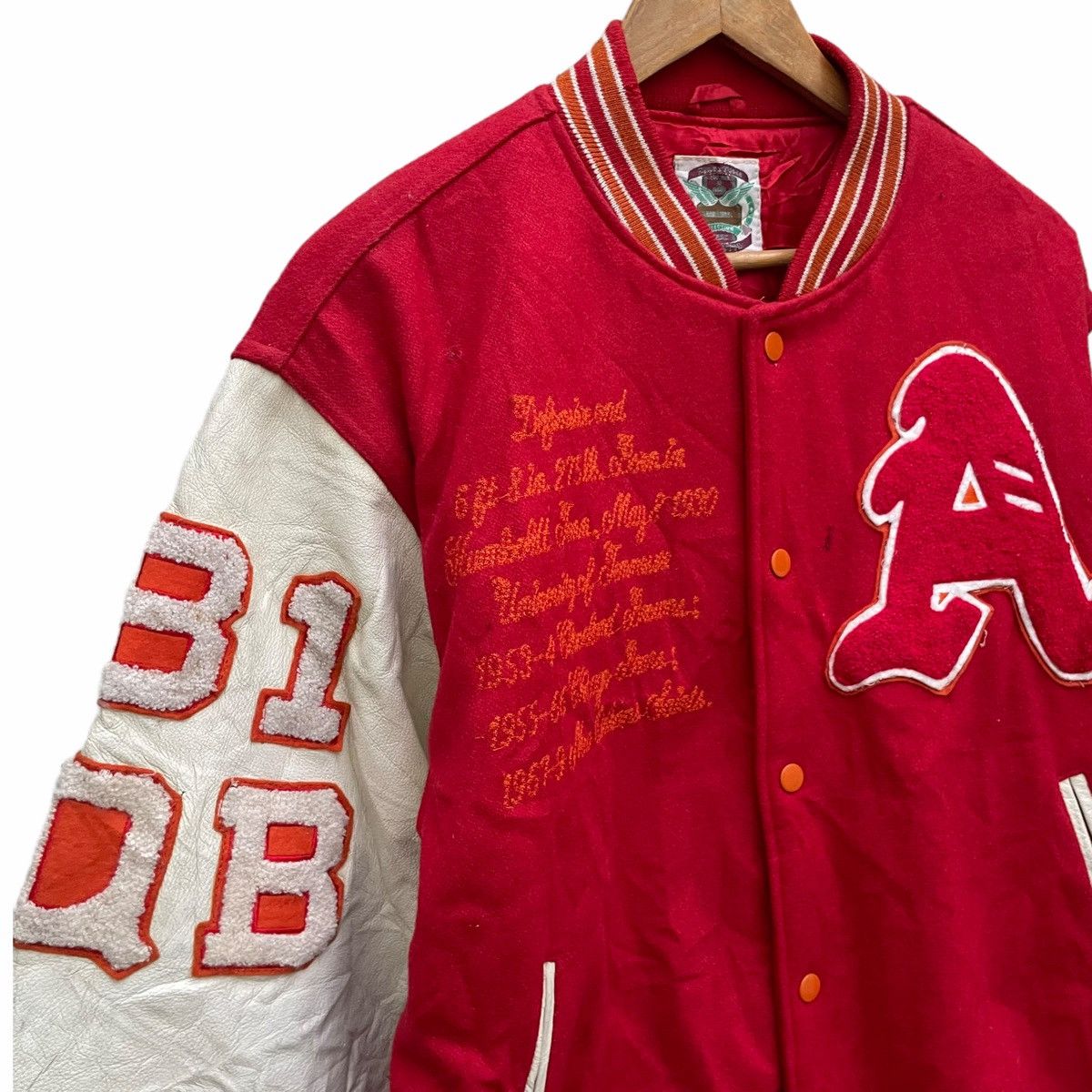 NFL 💥 Vintage Doug Atkins Big Logo Varsity Jacket Size US L / EU 52-54 / 3 - 5 Thumbnail