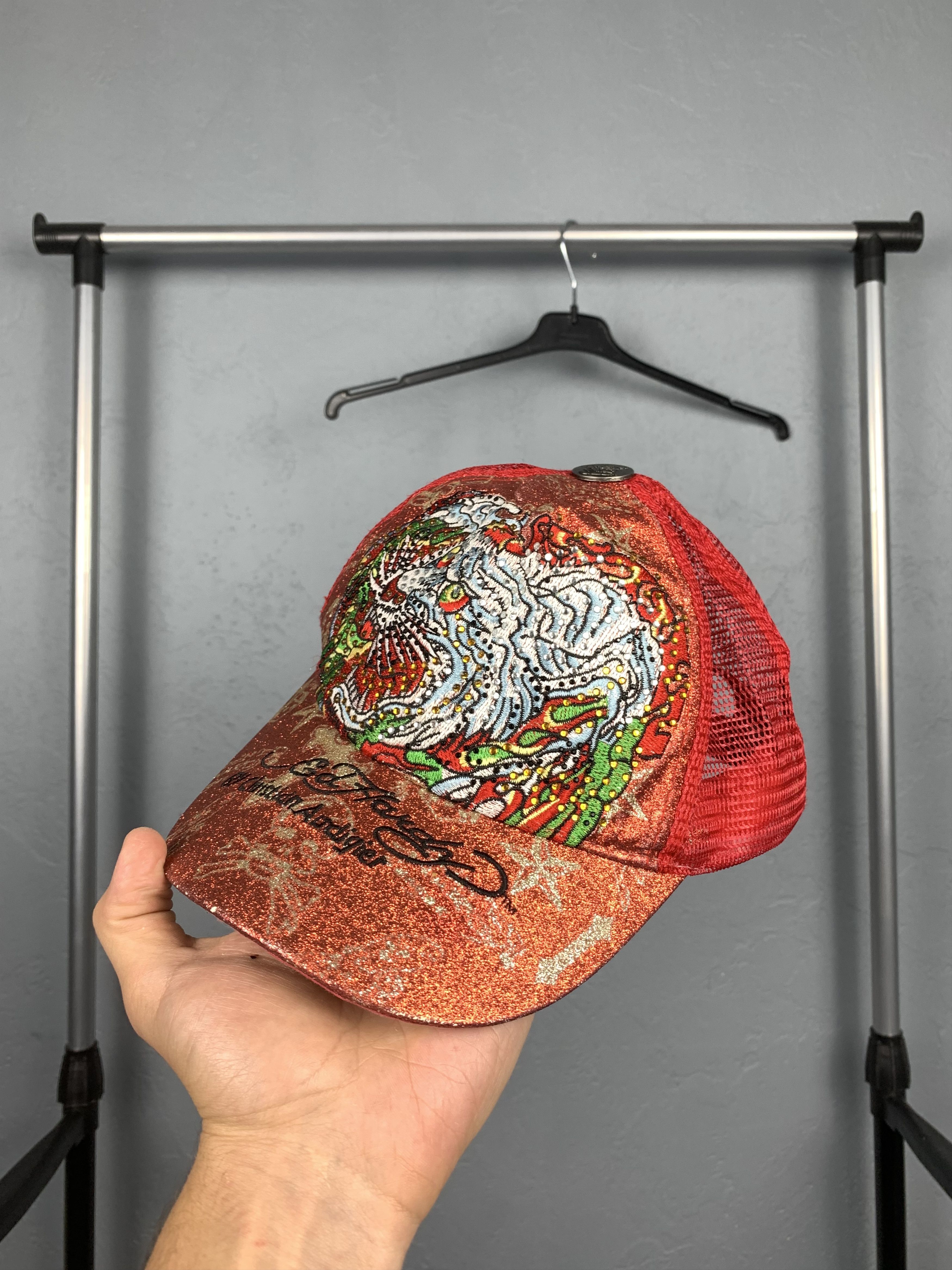 Christian Audigier × Ed Hardy × Vintage Ed Hardy by Christian Audigier Vintage Mens Hat Cap Size ONE SIZE - 1 Thumbnail