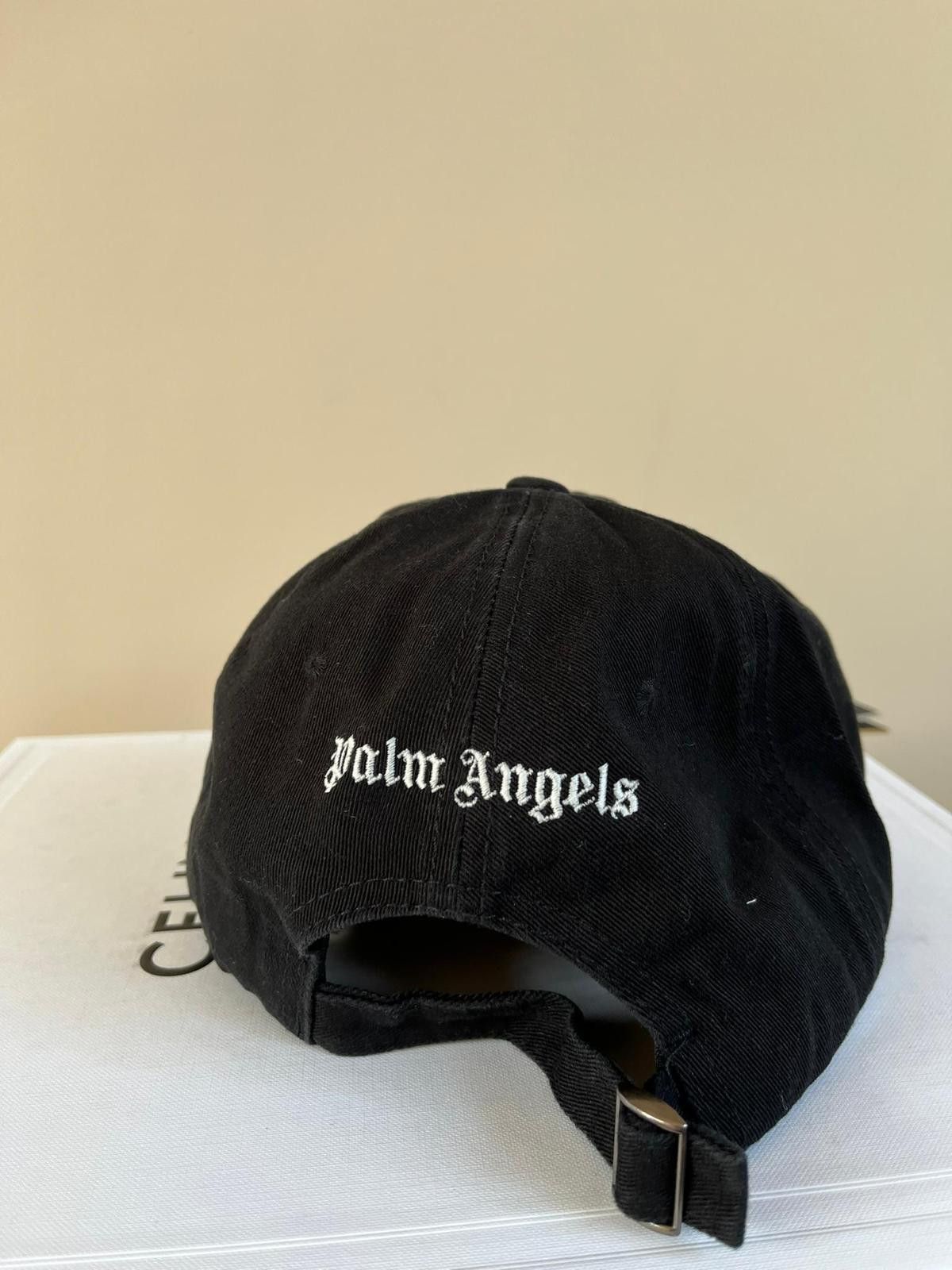 Palm Angels Ripped Logo Cap in Black/White Size ONE SIZE - 8 Thumbnail