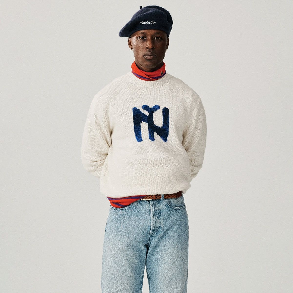 Aime Leon Dore Intarsia Knit New York Sweater | Grailed