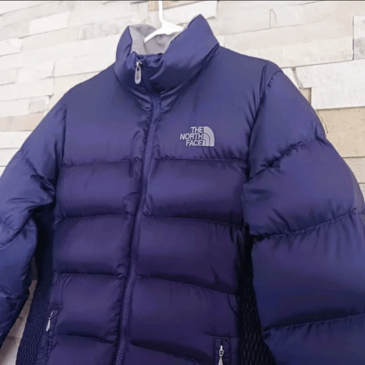 North Face Womens Large Purple Winter Puffer Jacket Ski Coat